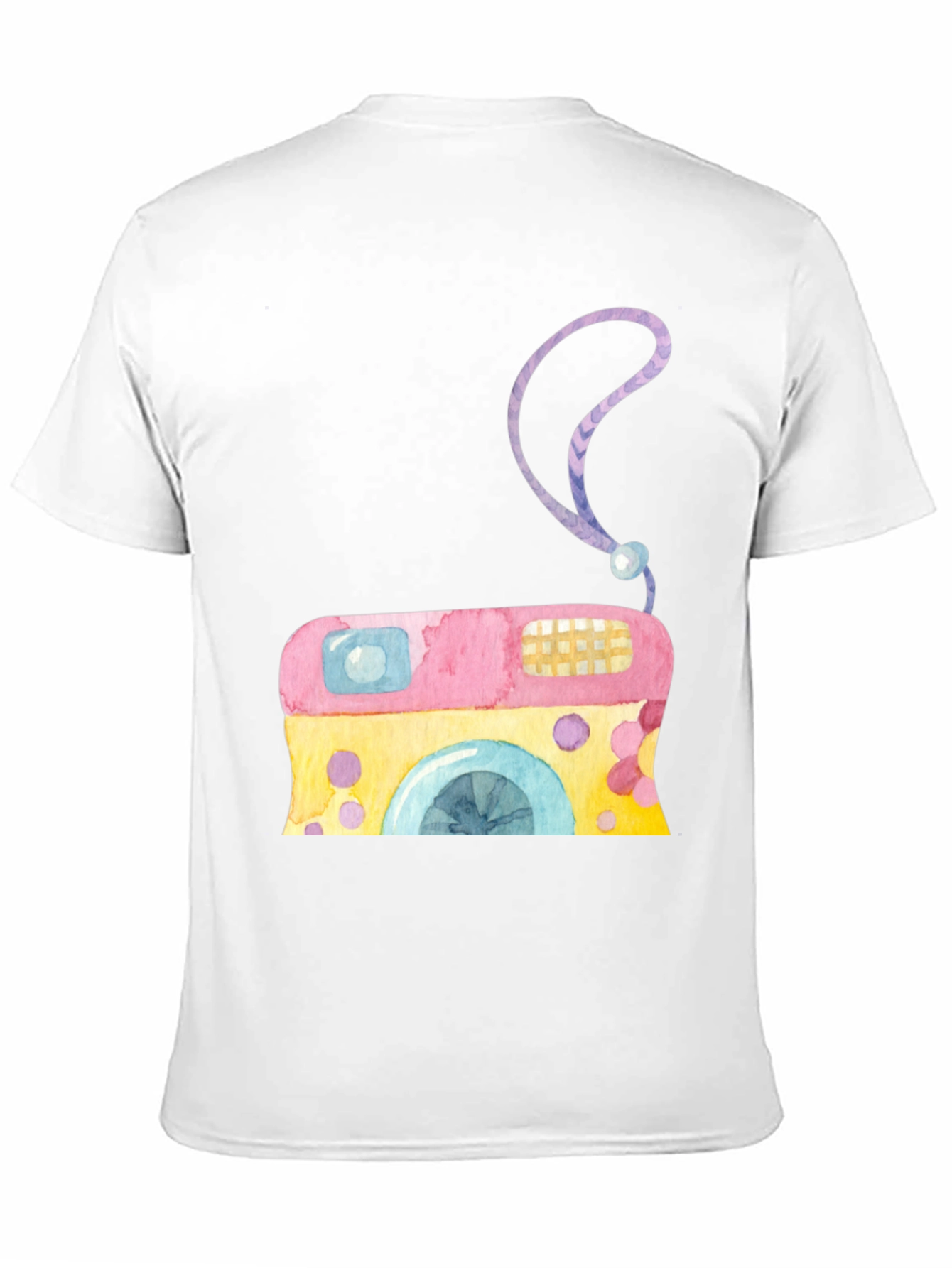 Black Watercolor Camera Graphic Tee view 11