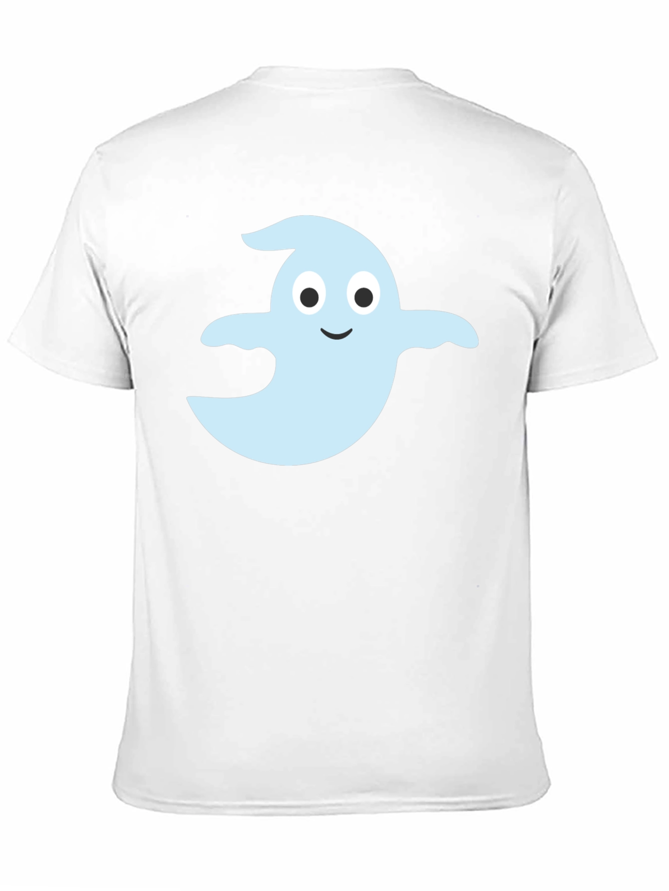 Black Cute Ghost Graphic Tee - Black Cotton Blend view 11