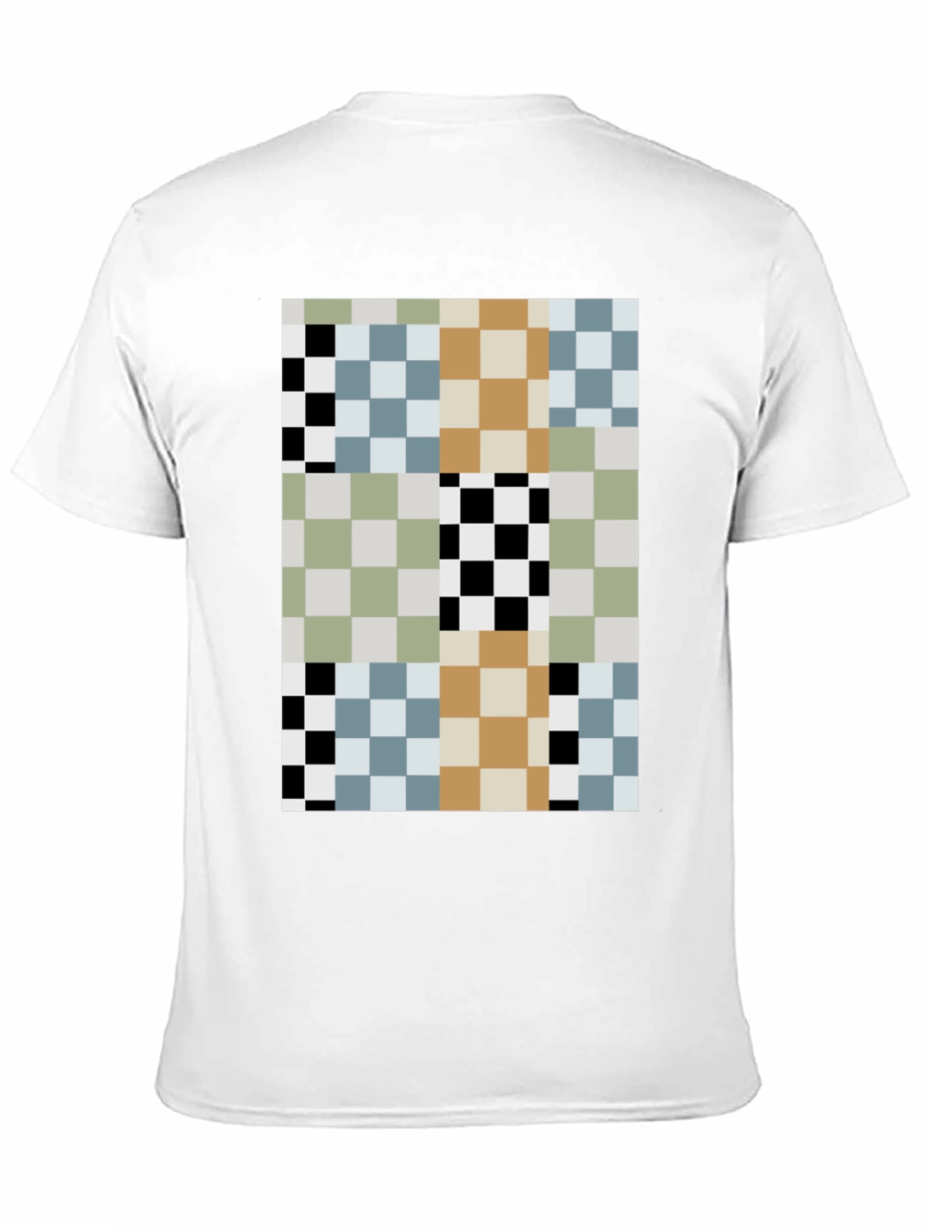 Black Pixelated Pattern T-Shirt - Modern Abstract Style view 11