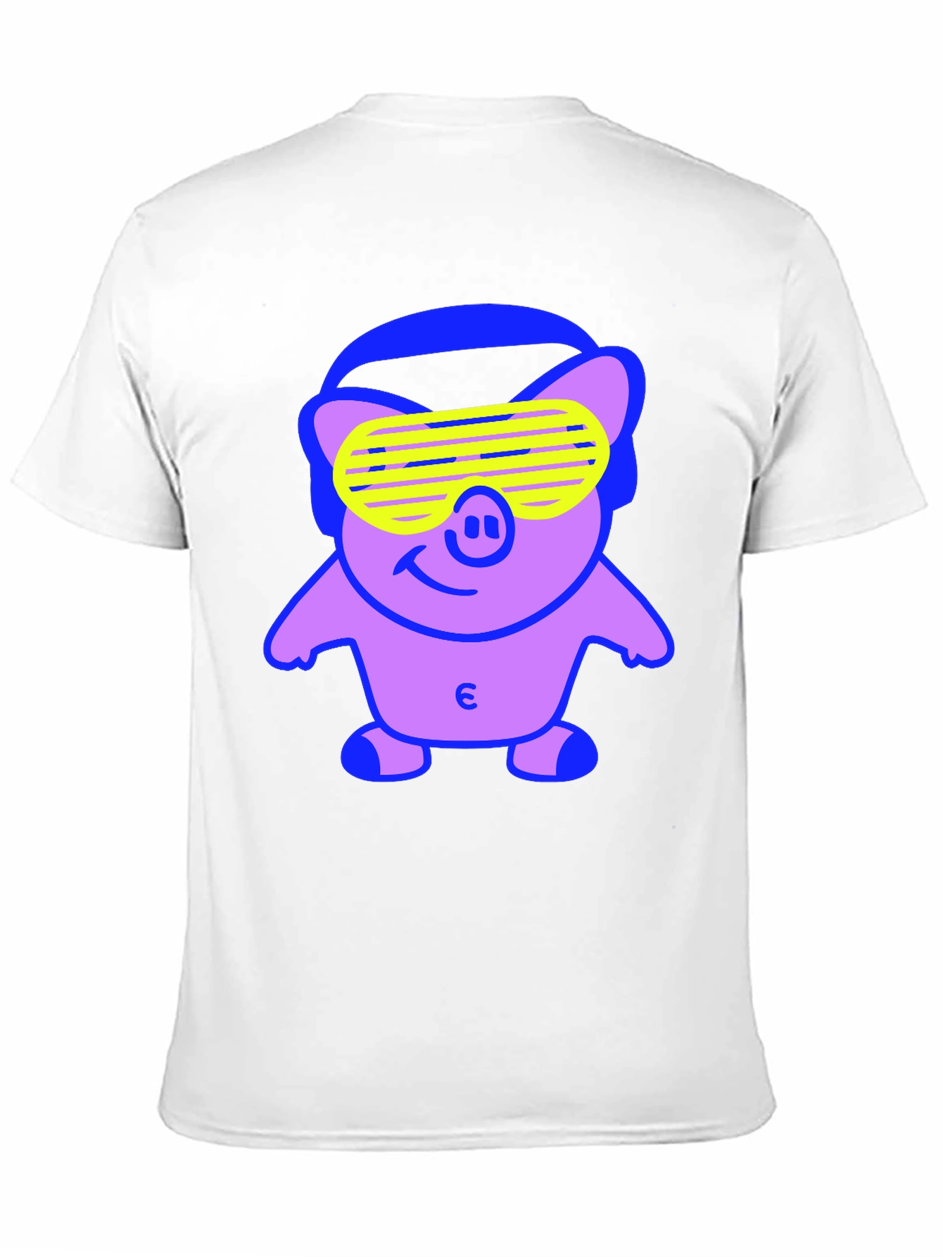 Black Cool Pig Graphic Tee - Black Cotton Blend view 11