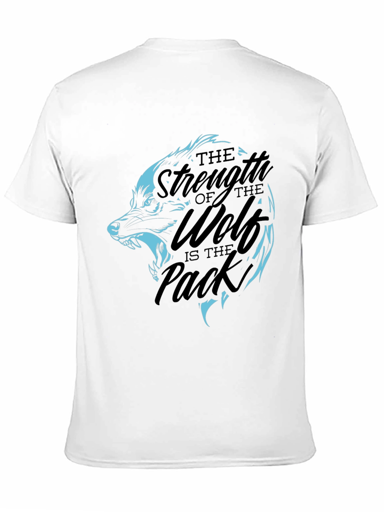 Black Wolf Pack Strength Graphic T-Shirt - Black view 11