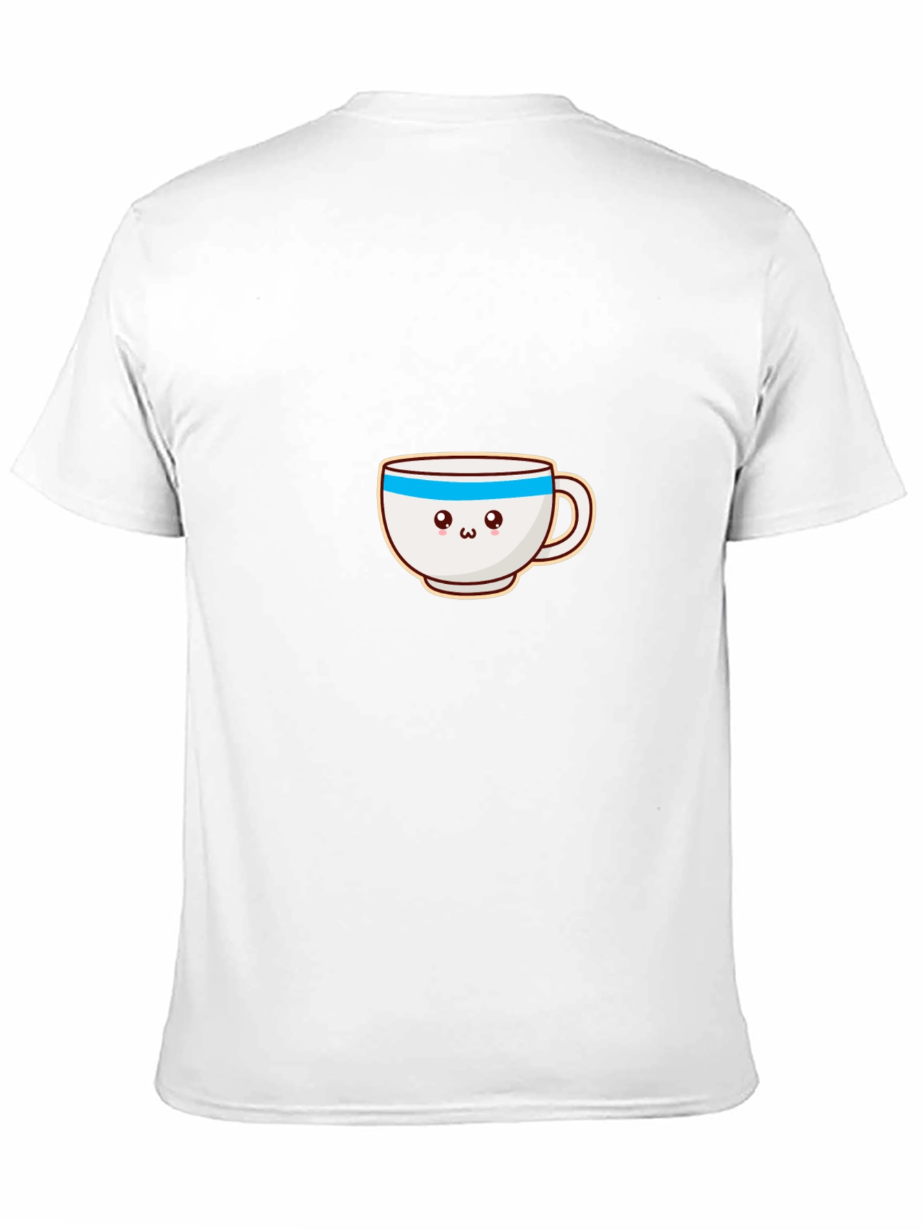 Cute Cartoon Coffee Cup Graphic Tee - Black Cotton Blend - 11
