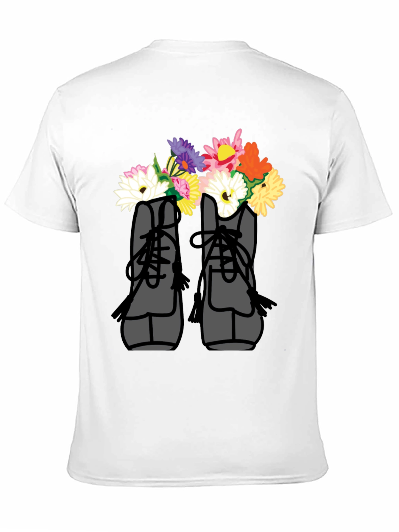 Floral Boots T-Shirt - Unique Graphic Tee for Casual Wear - 11
