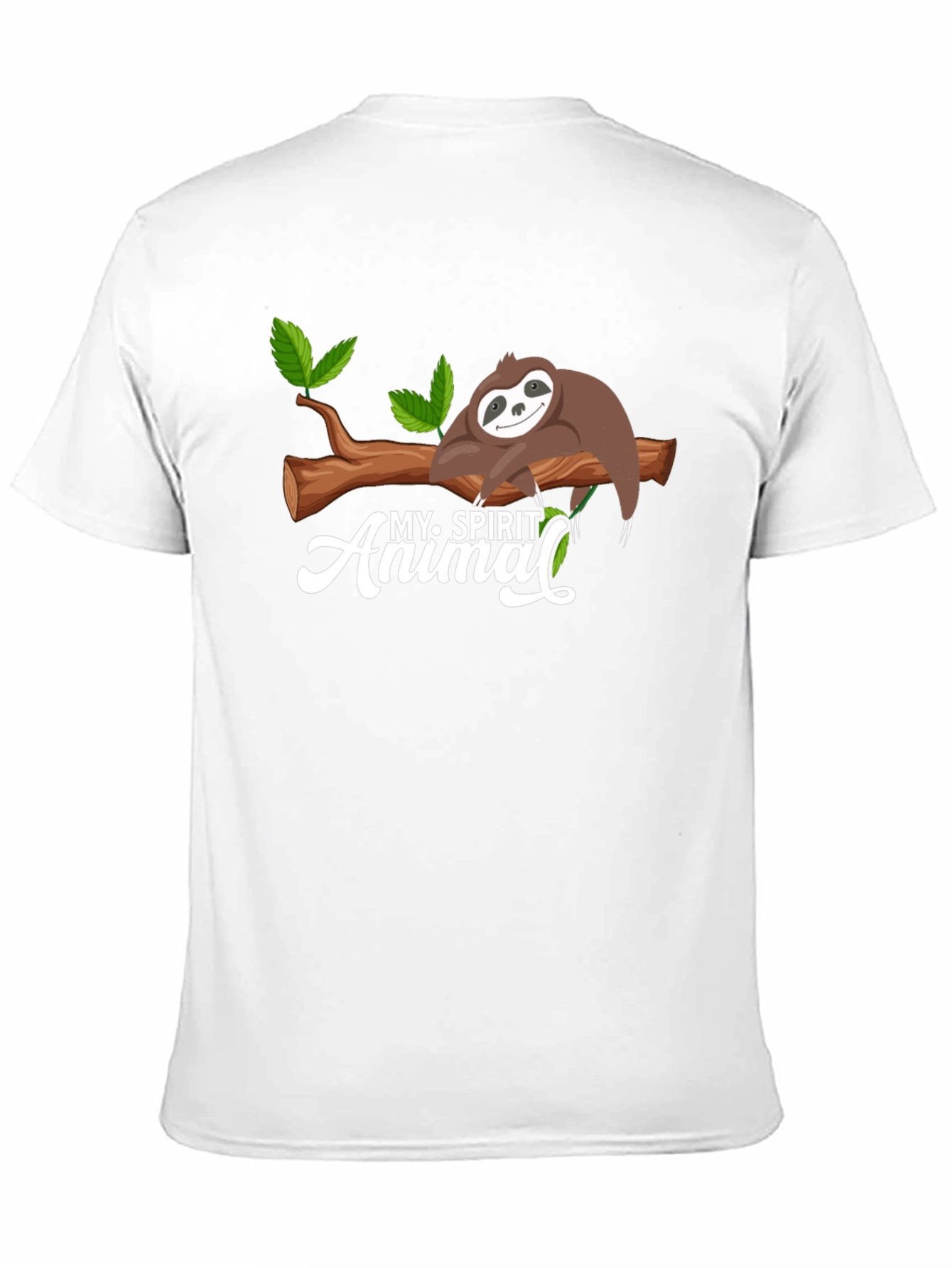 Black My Spirit Animal Sloth Graphic T-Shirt view 11