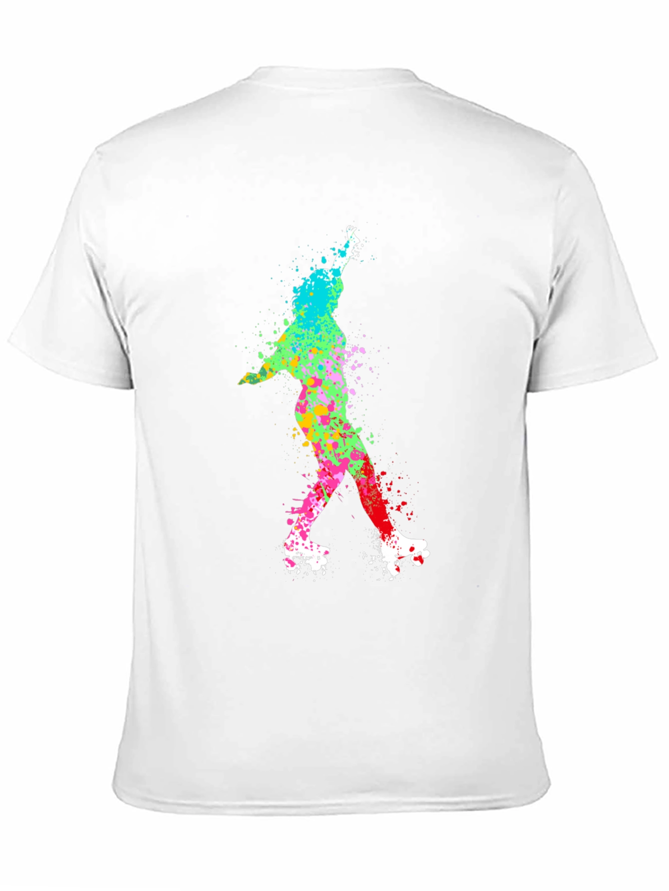 Black Colorful Roller Skate T-Shirt view 11