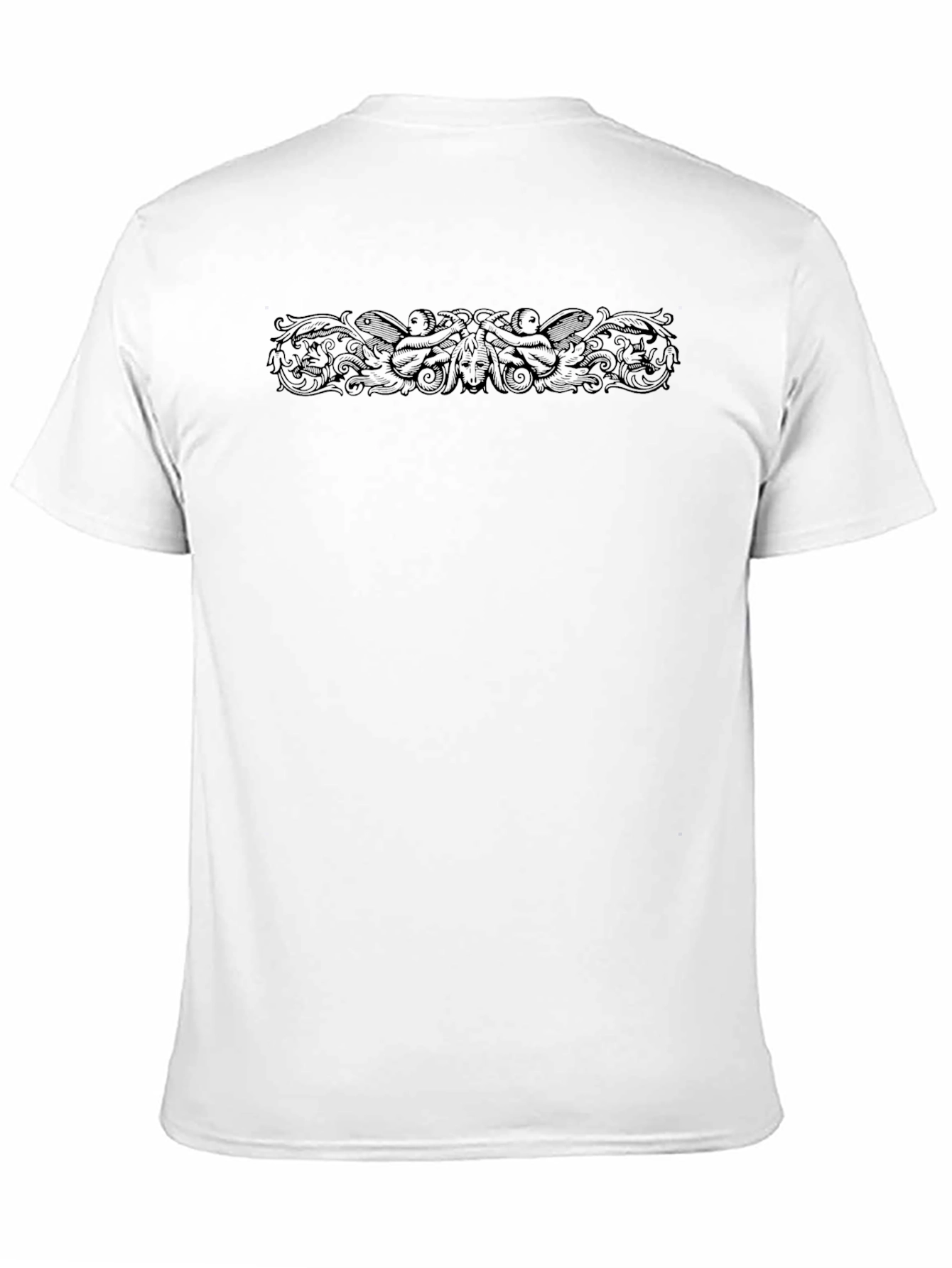 Black Ornate Graphic Print Black T-Shirt view 11