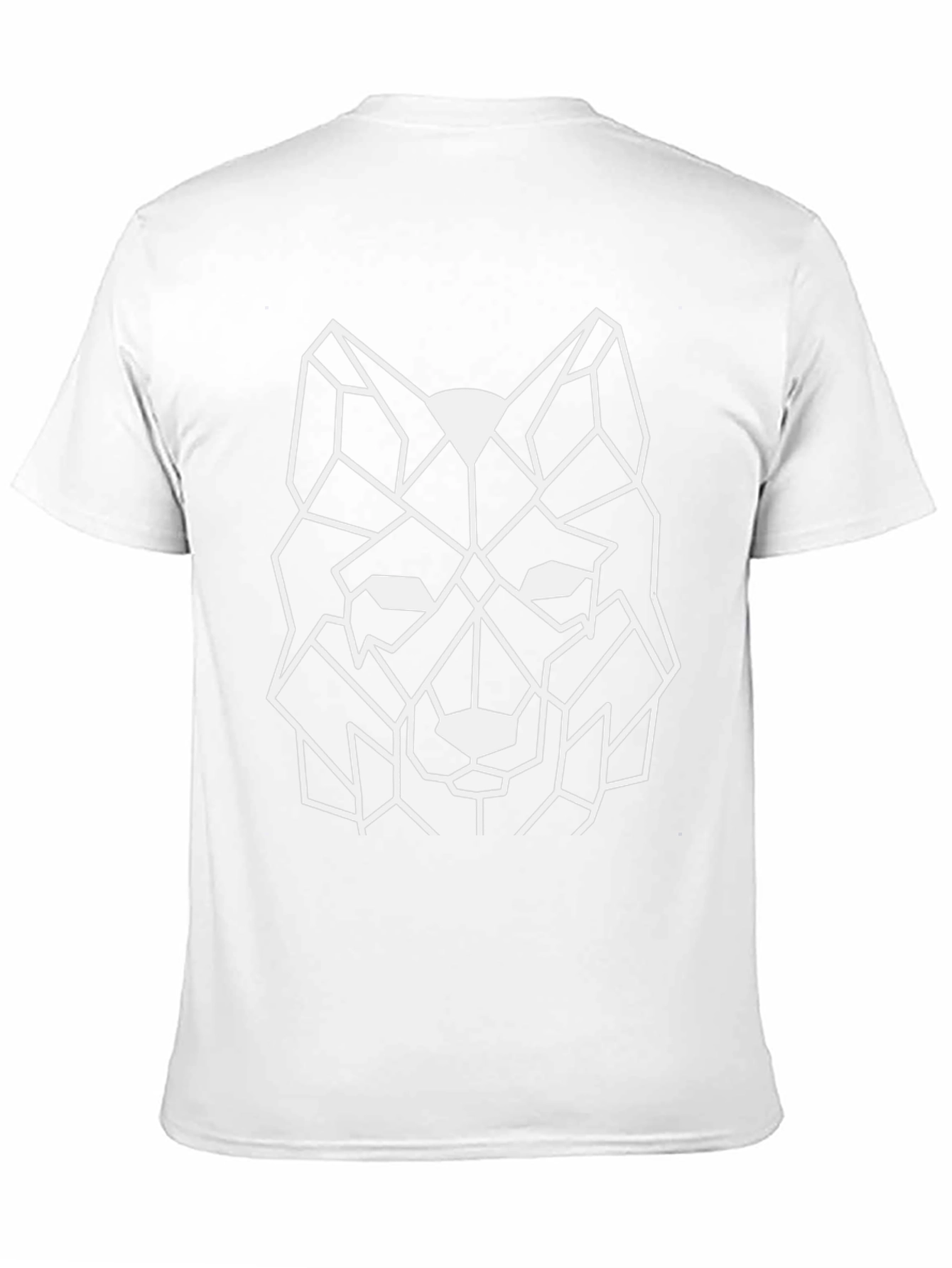 Black Geometric Wolf Graphic Tee - Modern Minimalist Style view 11