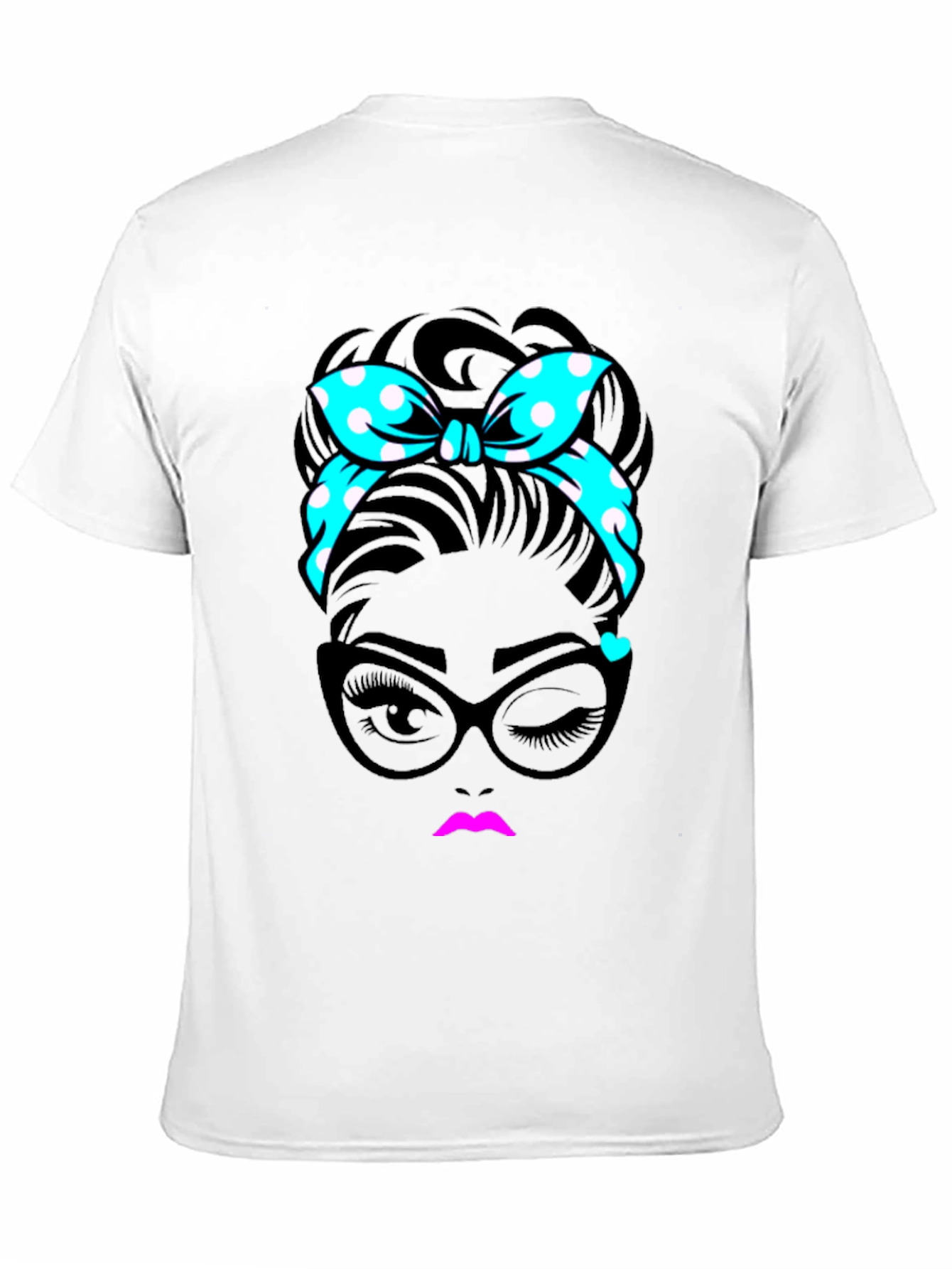 Black Retro Chic Woman Graphic T-Shirt view 11