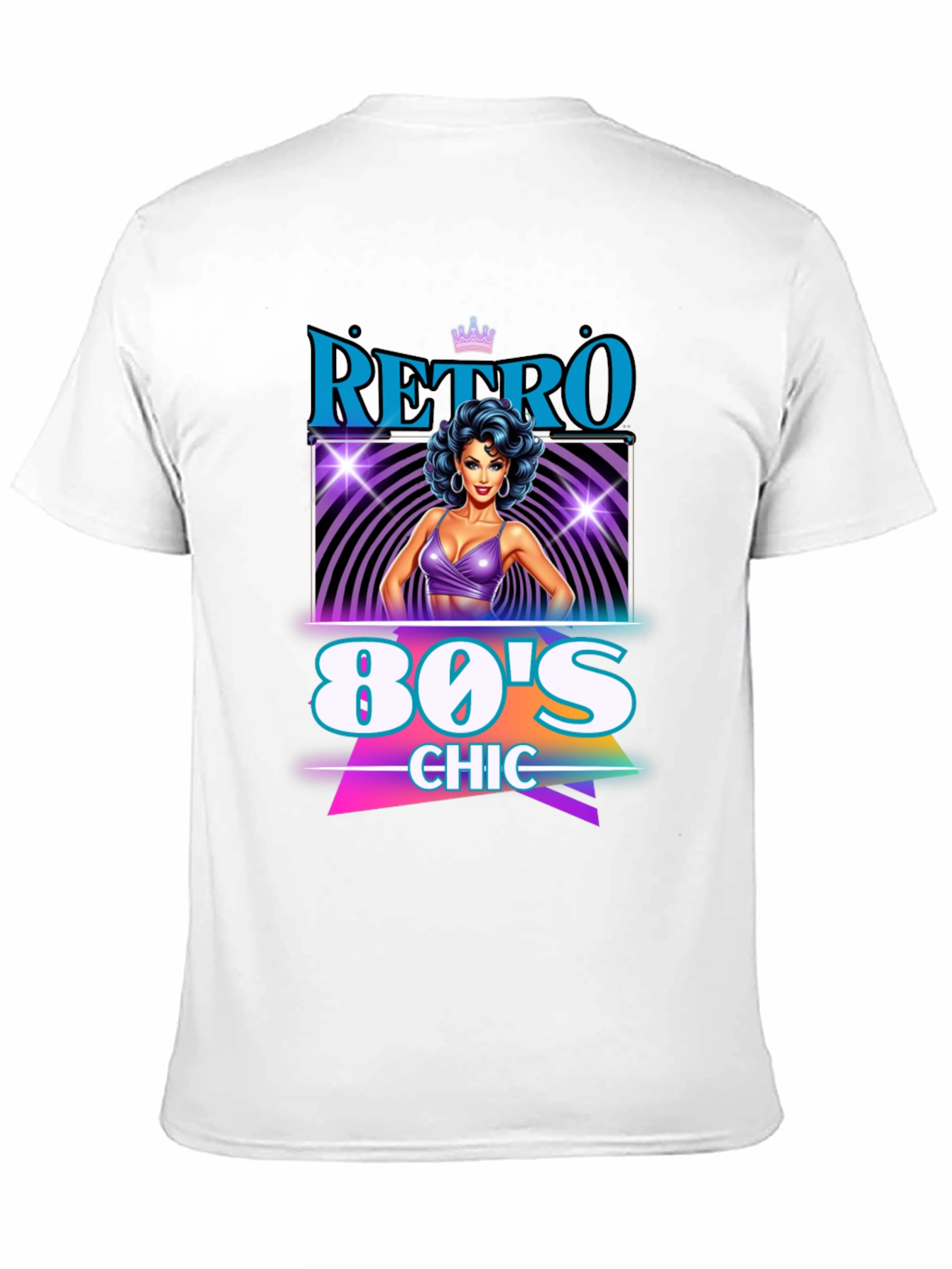 Black Retro 80's Chic Graphic Tee view 11