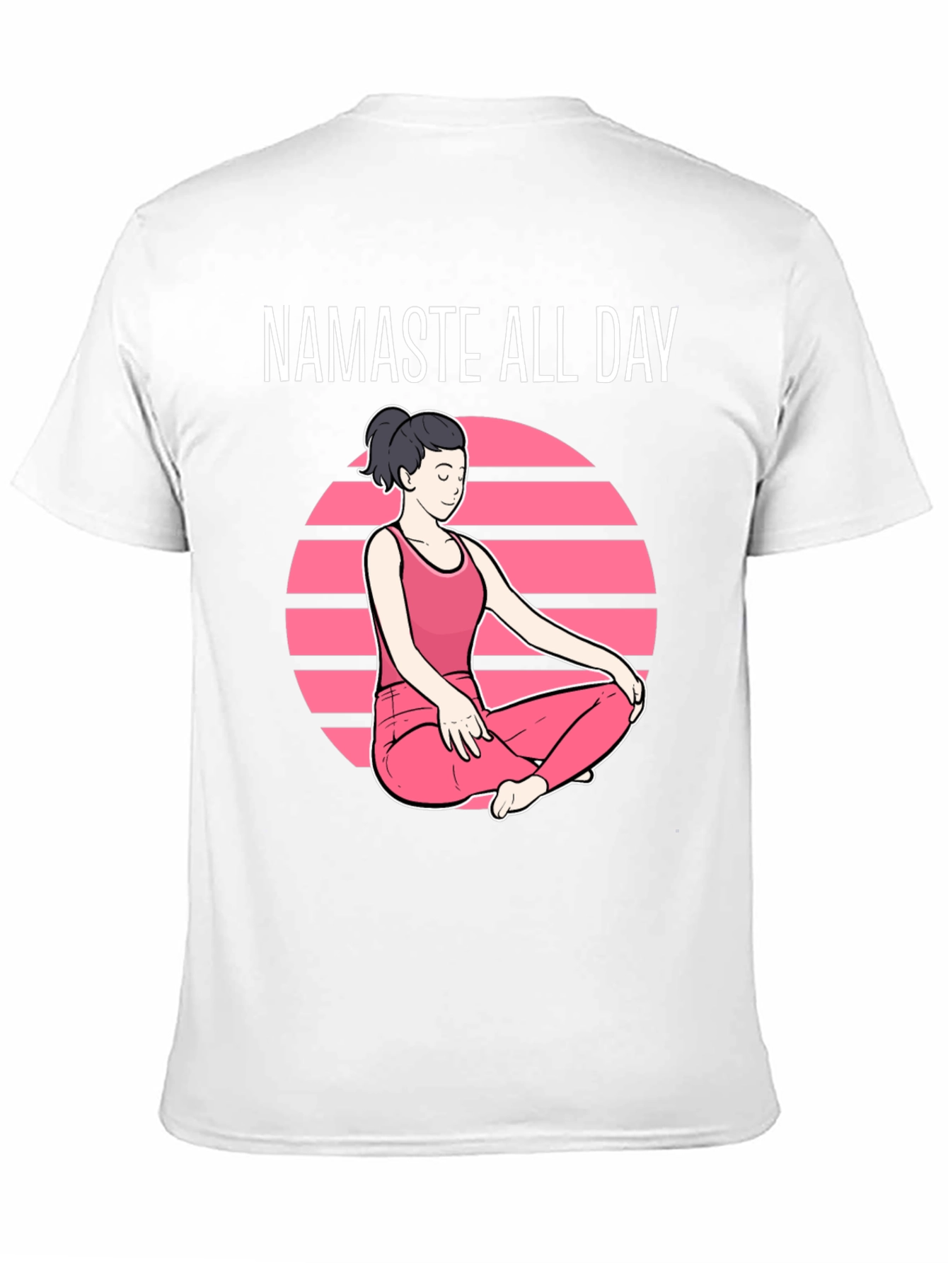Black Namaste All Day Graphic T-Shirt - Yoga Design view 11