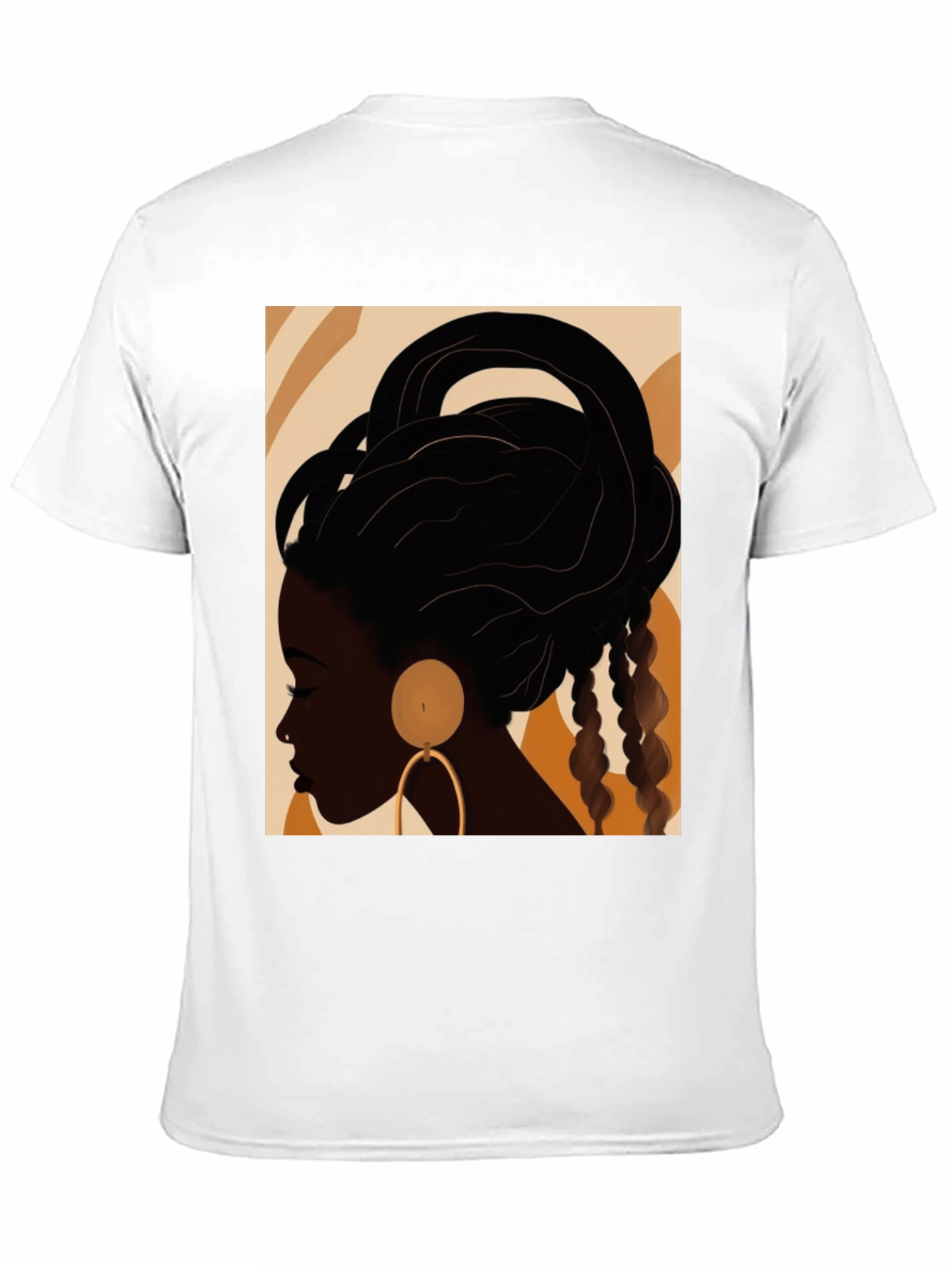 Black Stylish Afro Art Black T-Shirt view 11