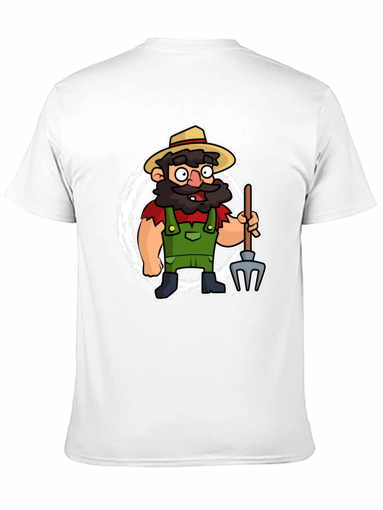 Cartoon Farmer Graphic Tee - Quirky & Fun - 11