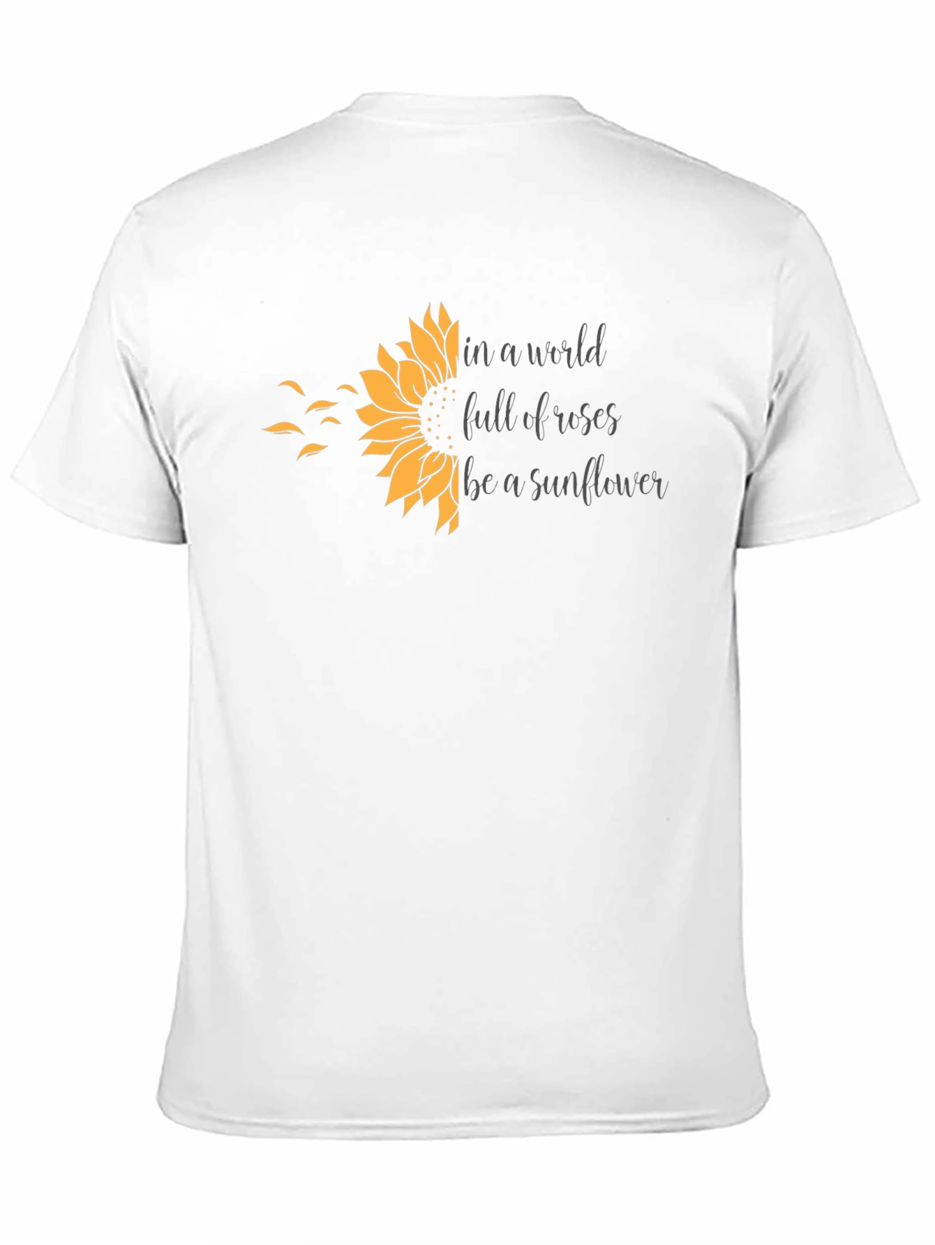 Black Sunflower Graphic Tee - Inspirational T-Shirt view 11