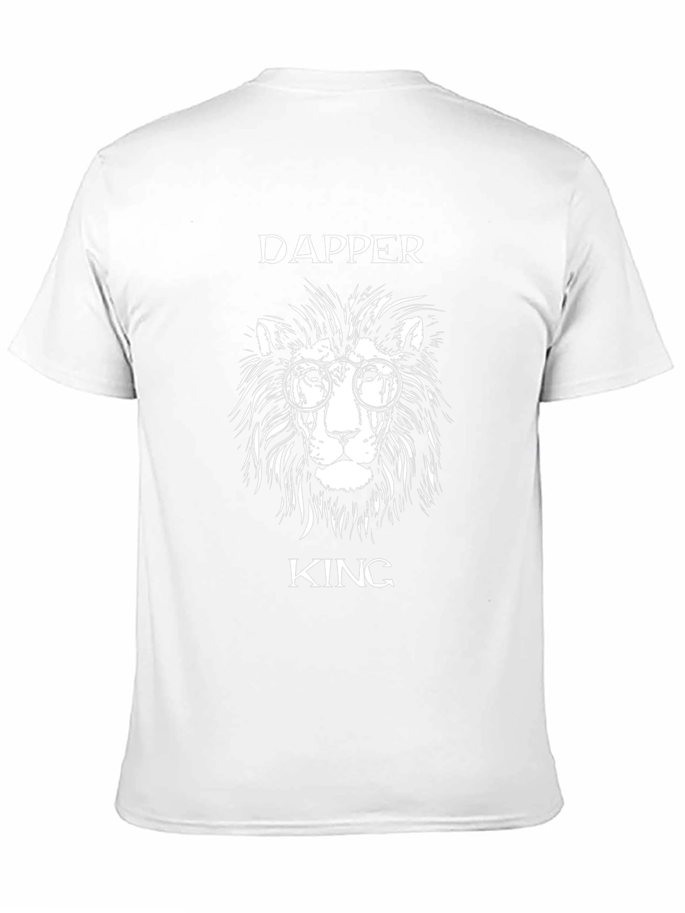 Black Dapper King Lion Graphic Tee - Trendy Men's Black T-Shirt view 11