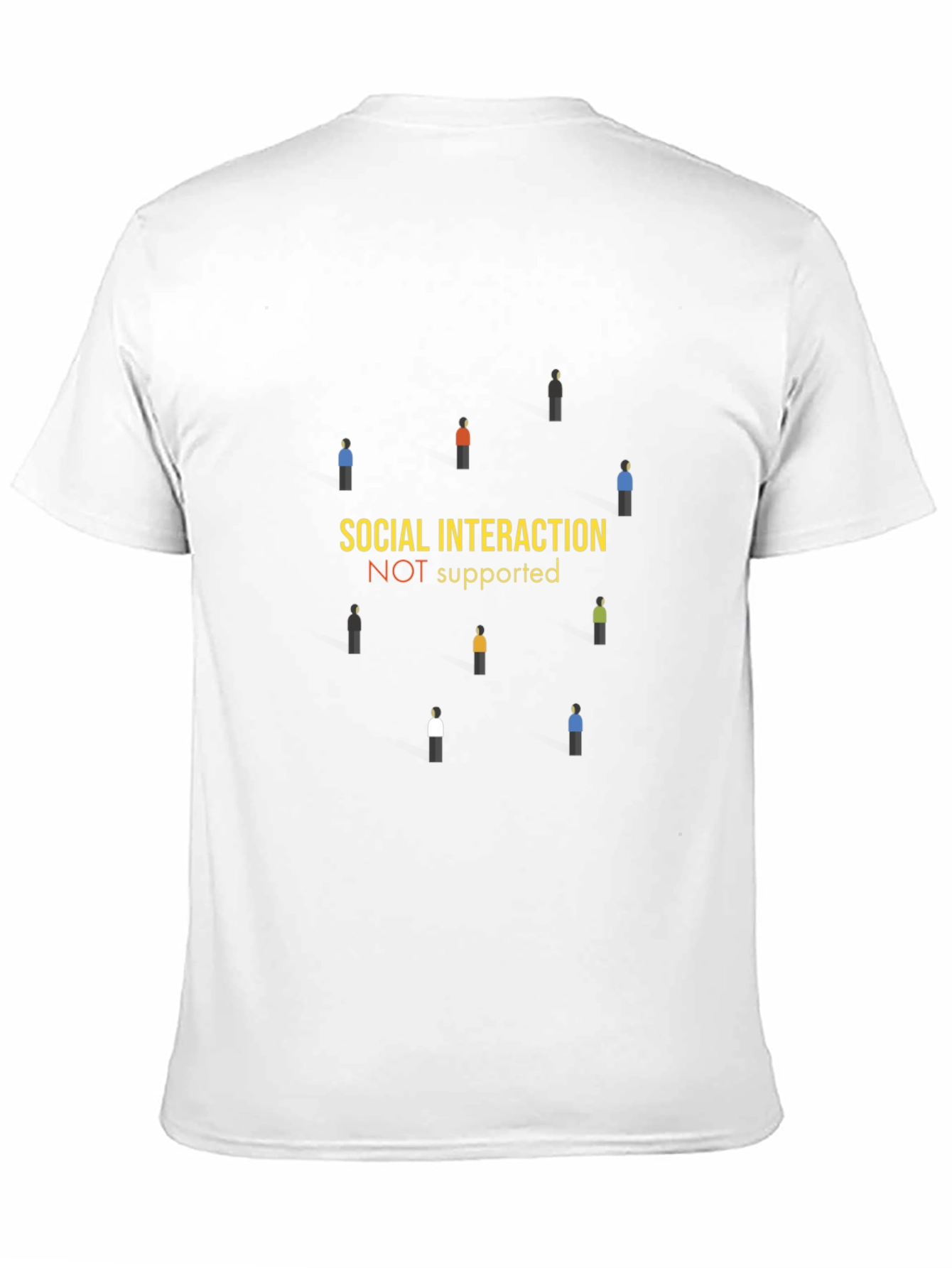 Black Social Interaction Not Supported T-Shirt view 11