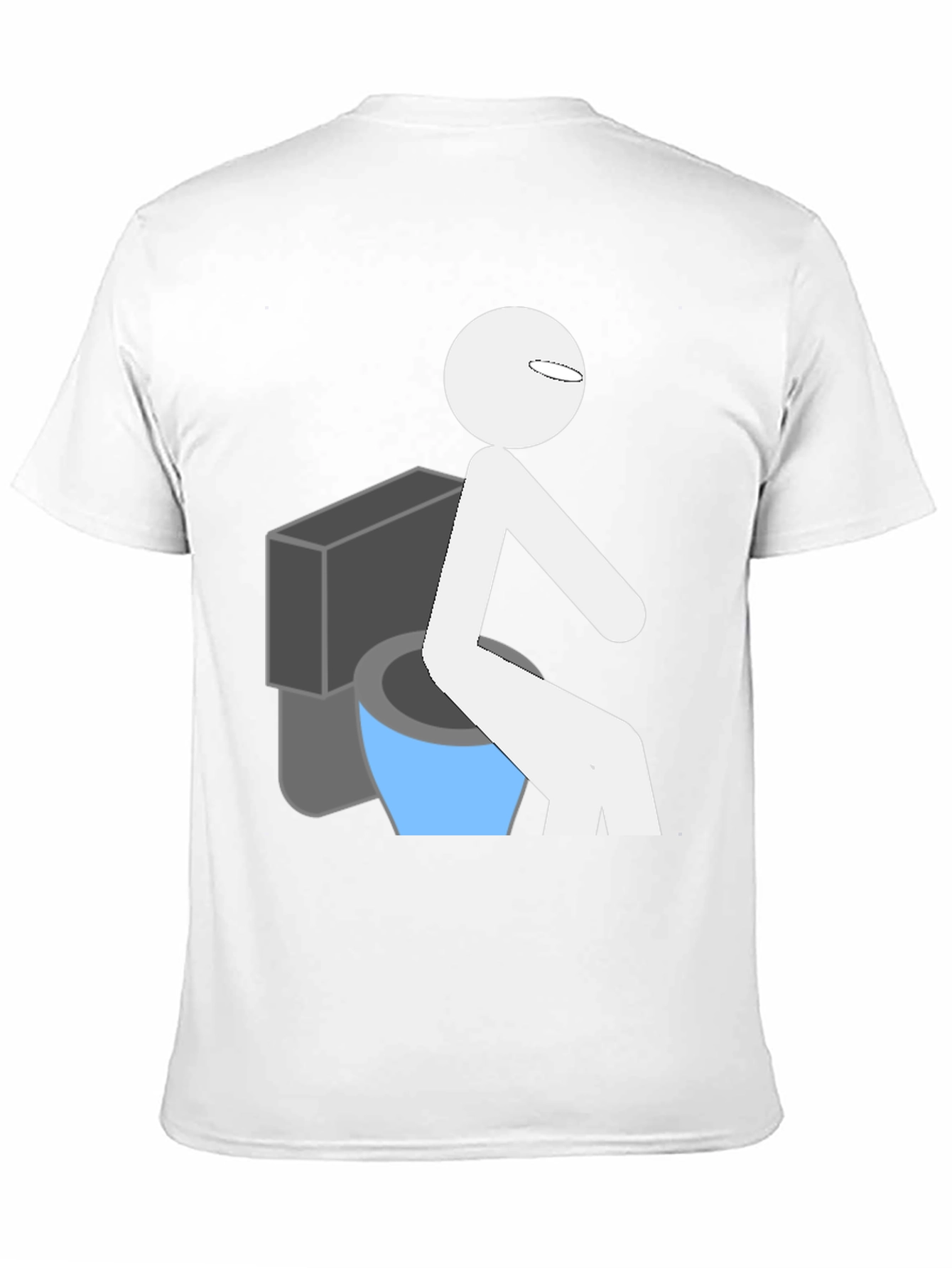 Black Funny Toilet Humor Graphic T-Shirt view 11