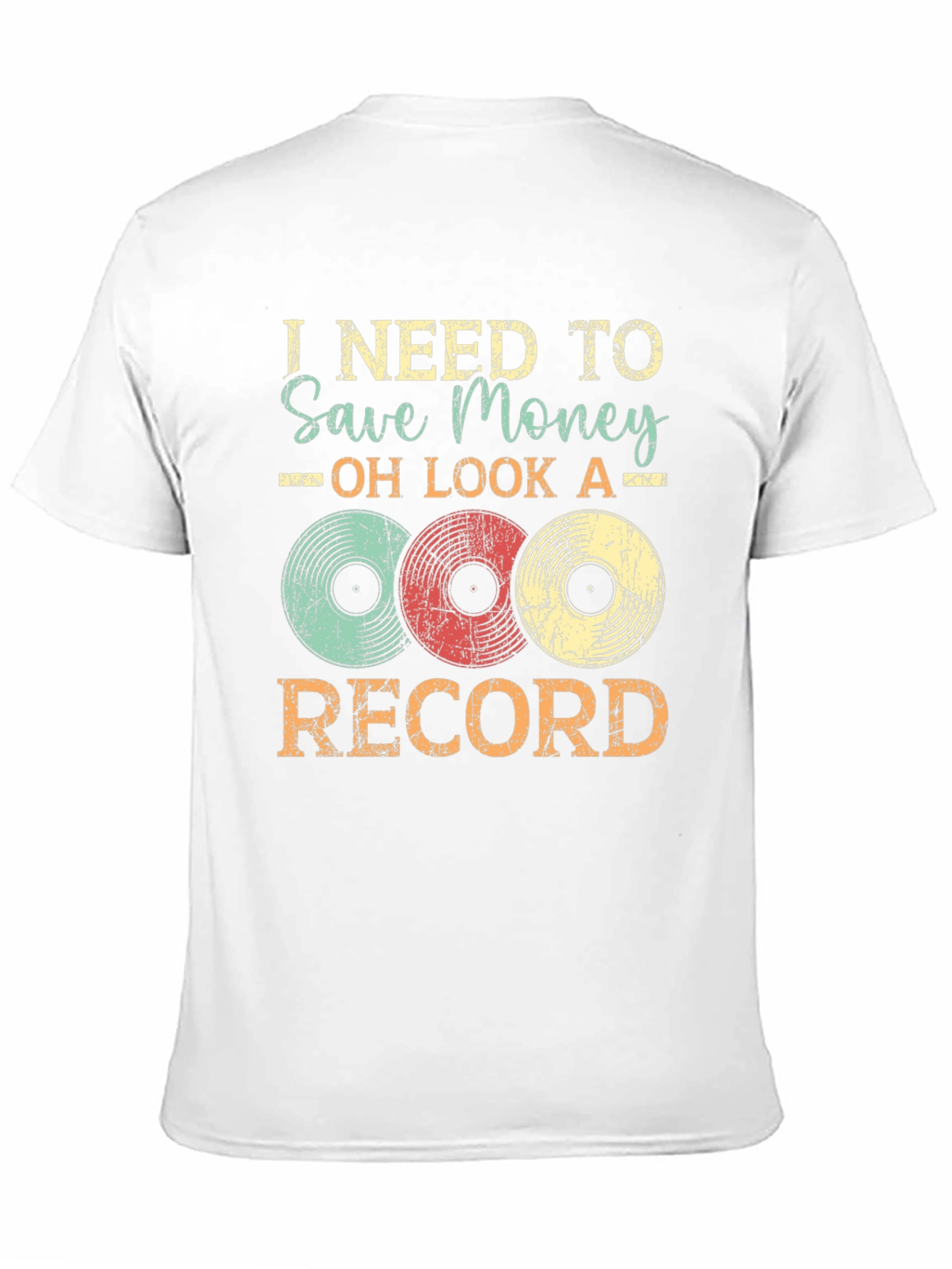 Black I Need to Save Money Vinyl Record T-Shirt view 11