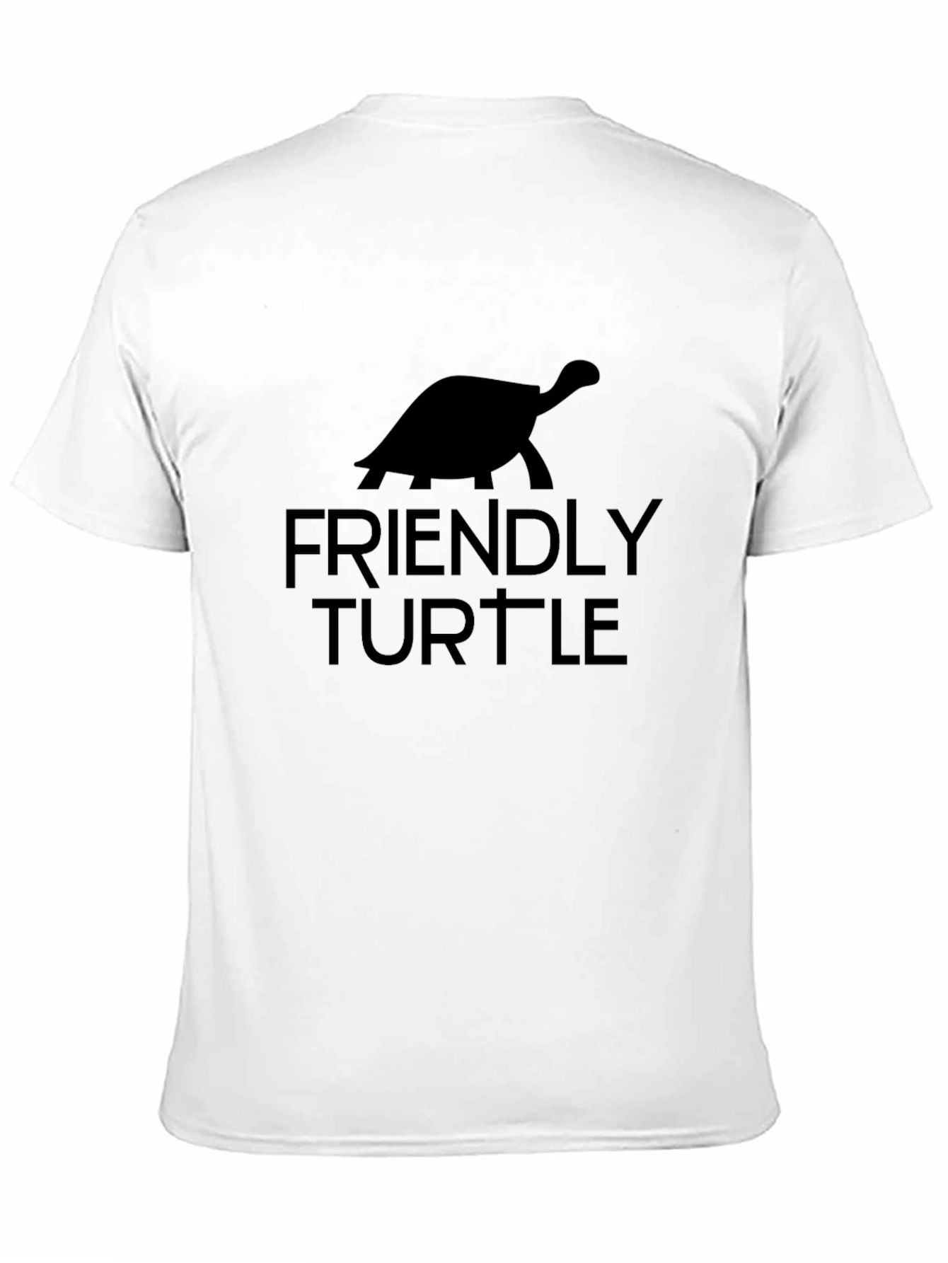 Black Friendly Turtle Black Graphic Tee view 11