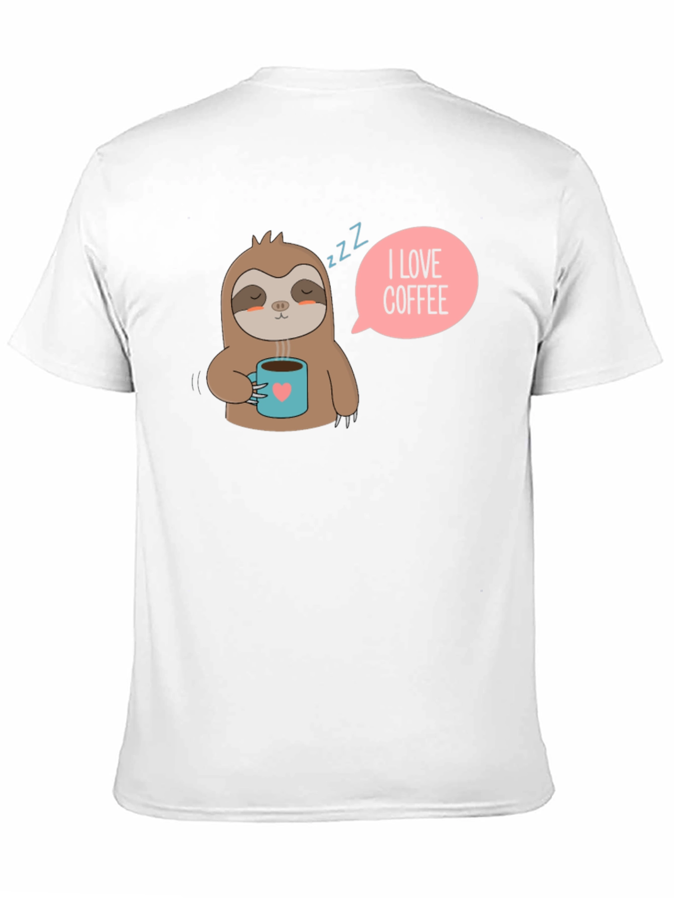 Black I Love Coffee Sloth Tee - Unisex Soft Cotton view 11