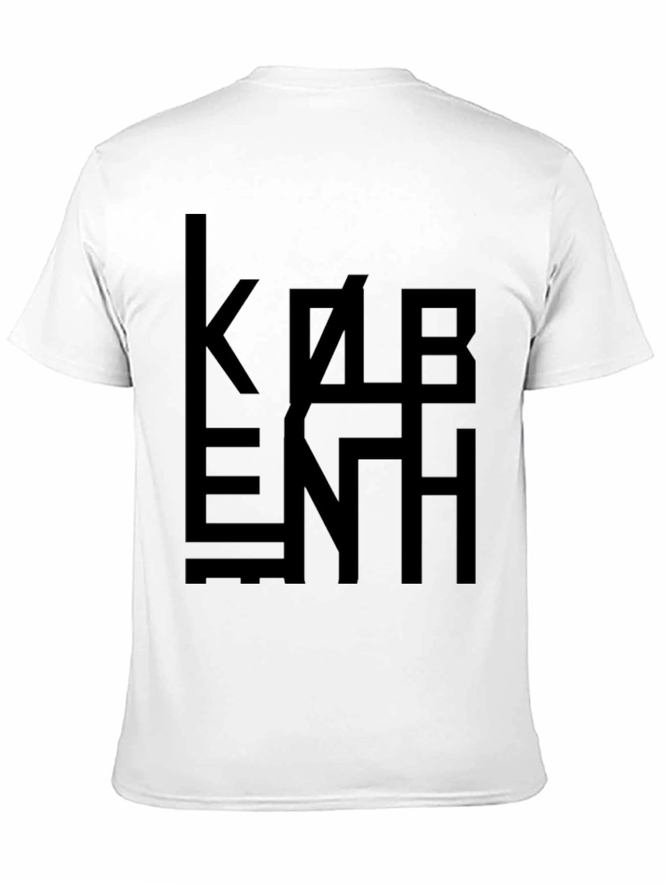 Black Geometric Graphic Tee - Black Cotton Blend view 11