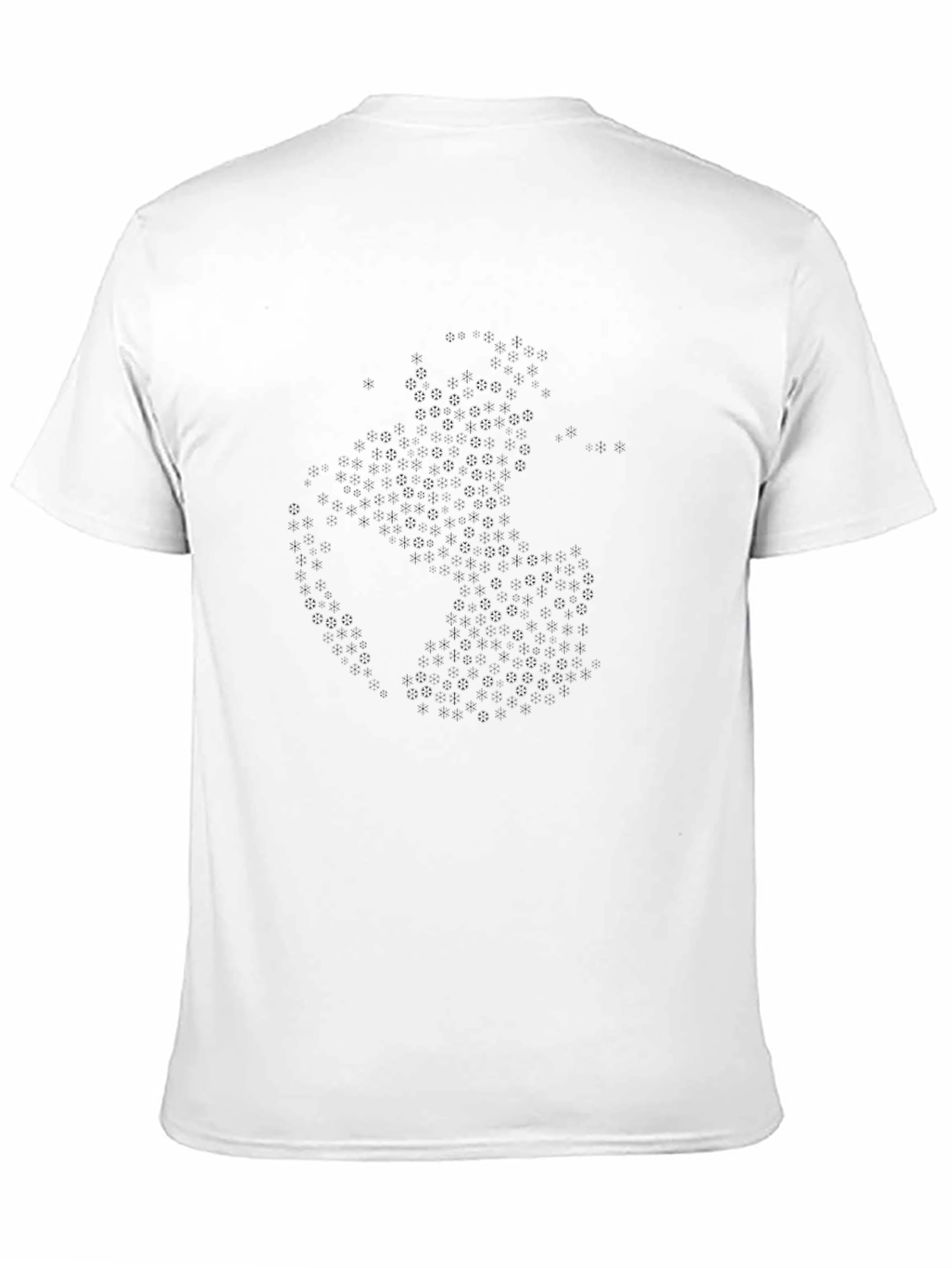 Black Men's Black Graphic Tee - Subtle Print view 11