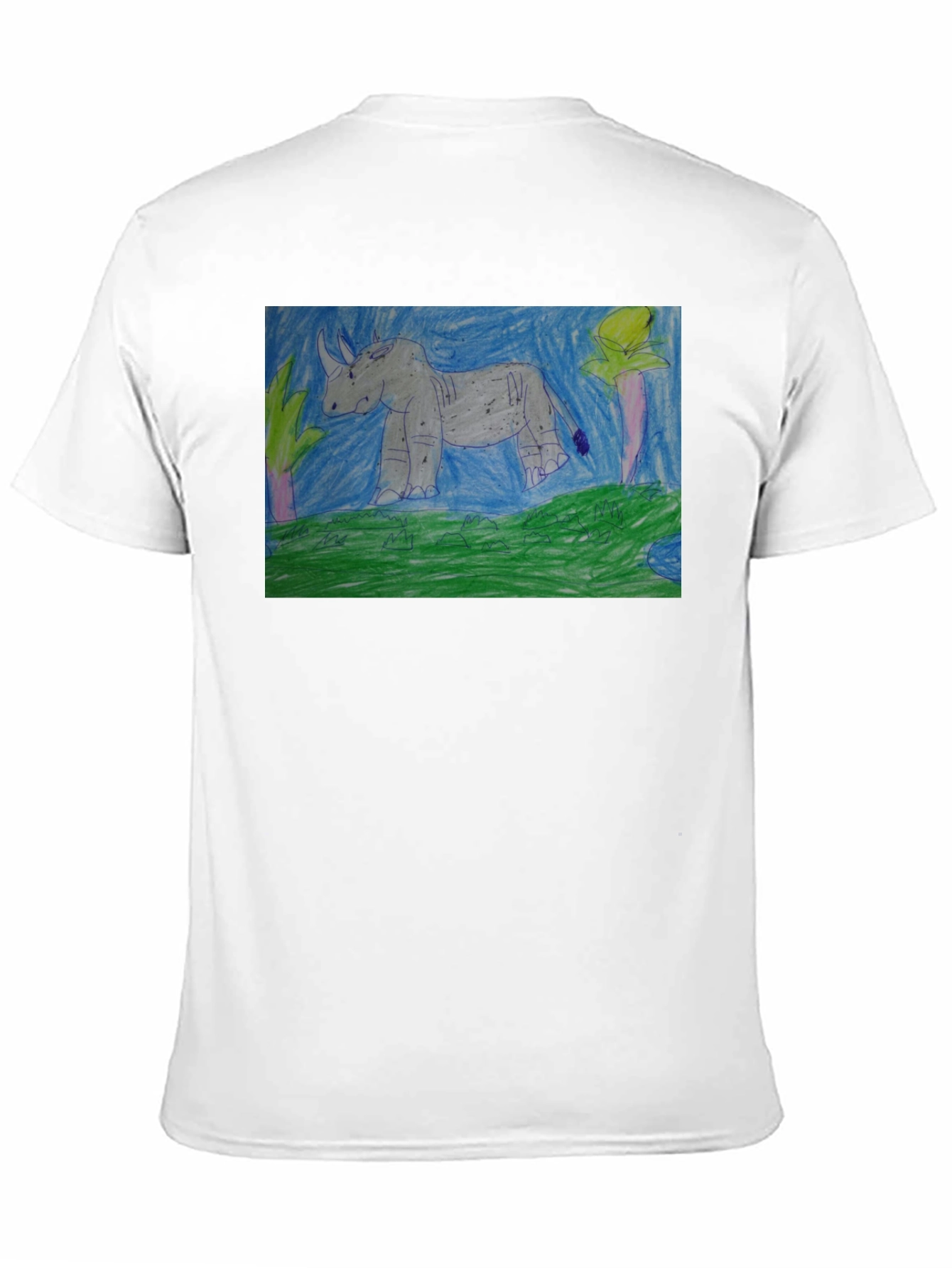 Black Rhino Graphic Print Black T-Shirt view 11