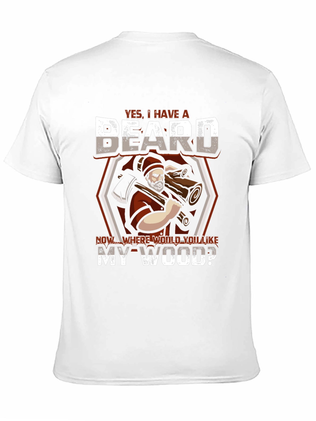 Black Yes, I have a beard T-Shirt view 11