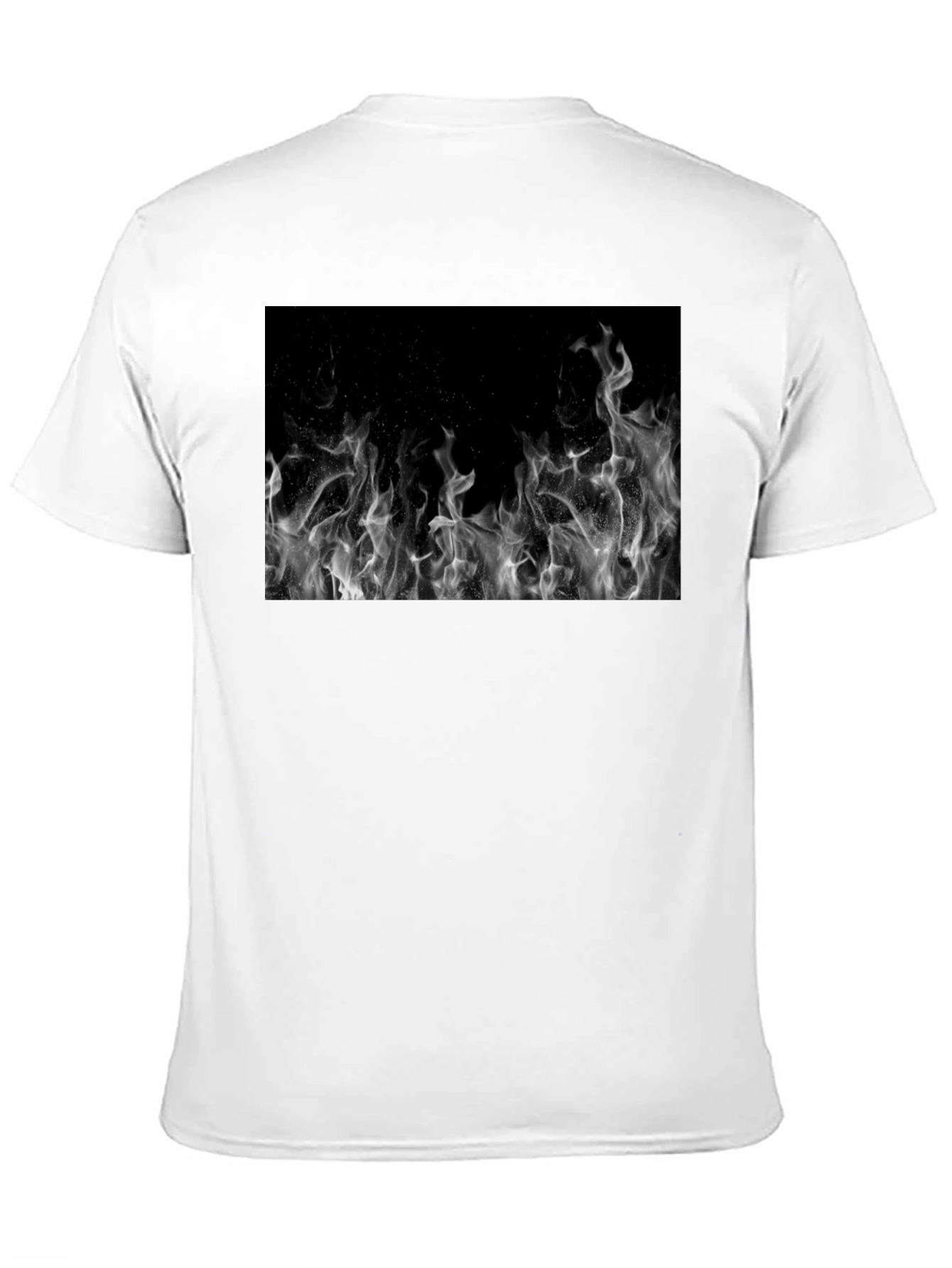 Black Black T-Shirt with Fire Graphic view 11