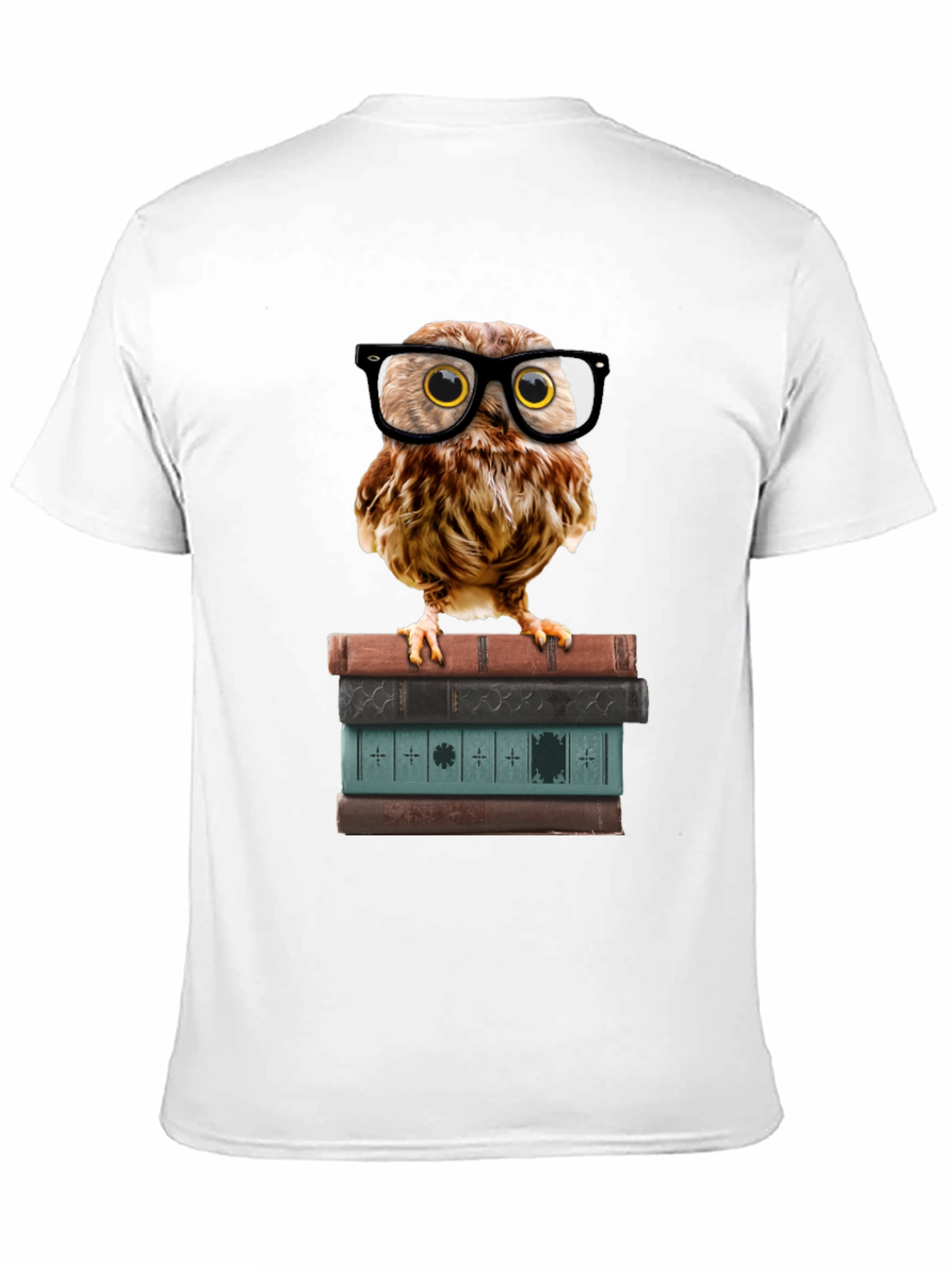 Black Owl on Books T-Shirt - Smart & Stylish view 11