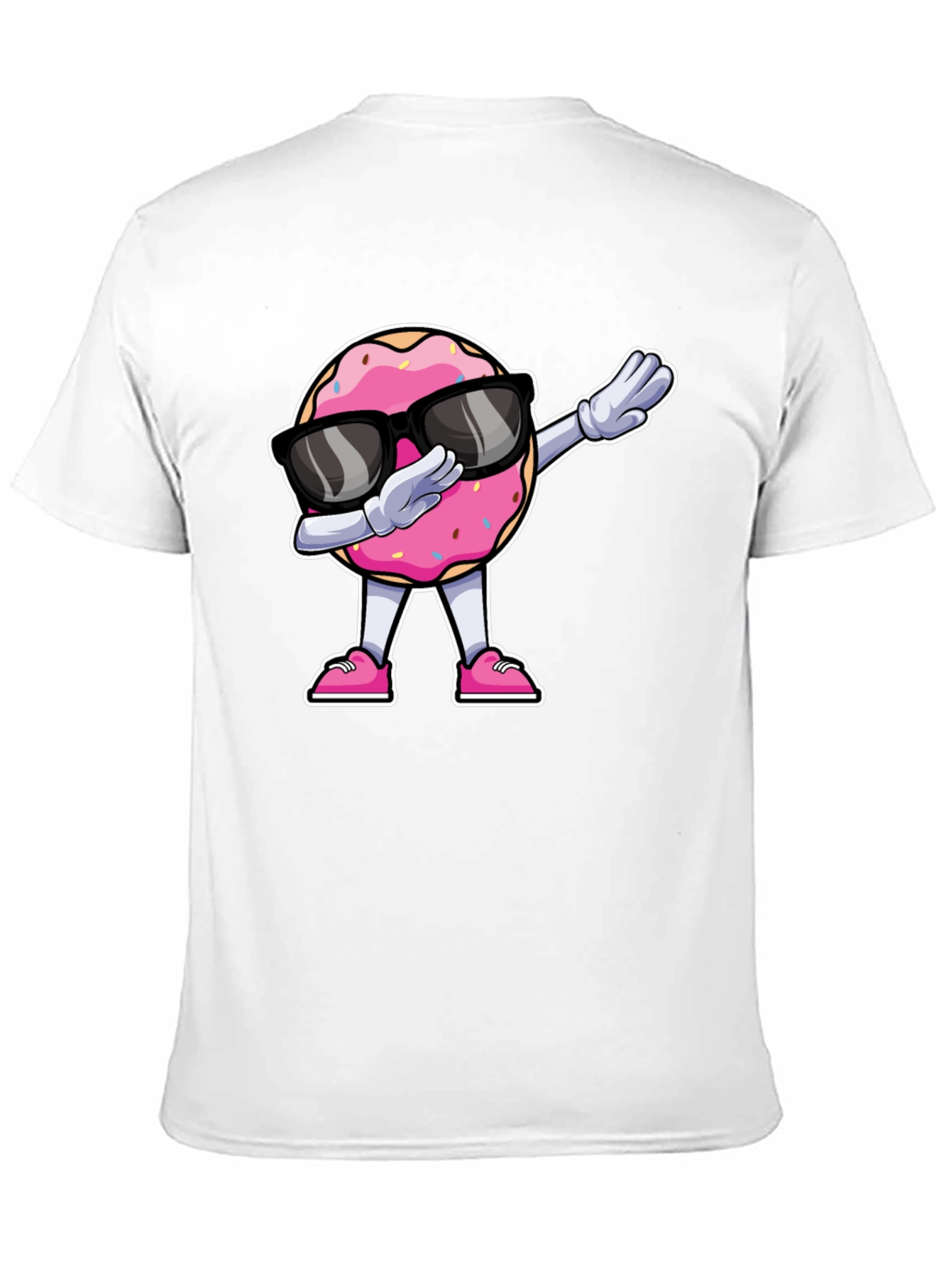 Black Dabbing Donut T-Shirt - Funny Cartoon Tee view 11