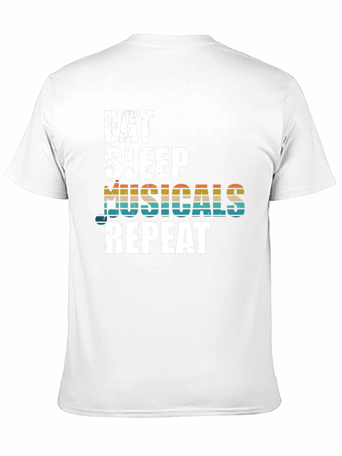 Black Eat Sleep Musicals Repeat Graphic Tee view 11