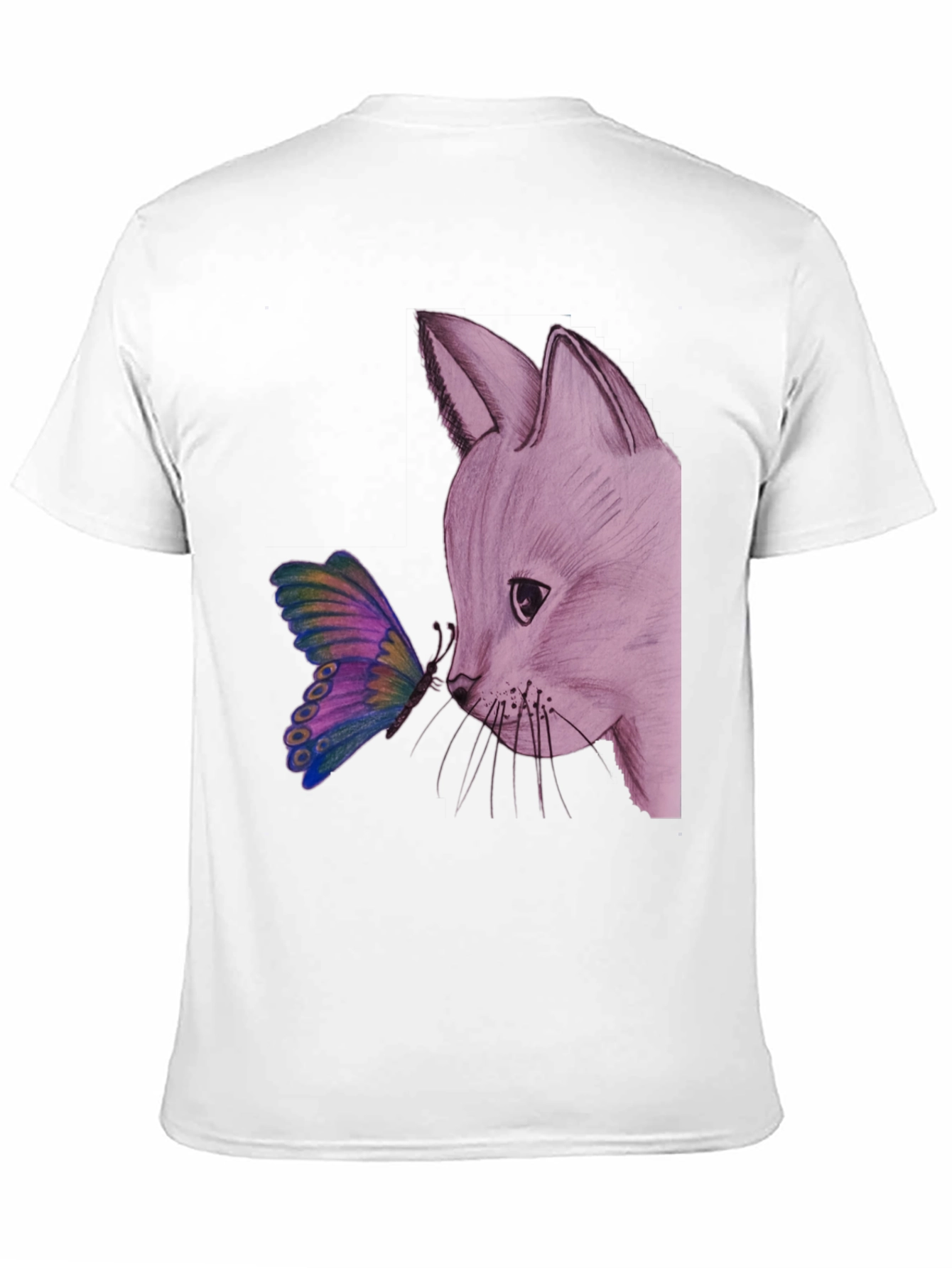 Black Fox and Butterfly Graphic Tee view 11