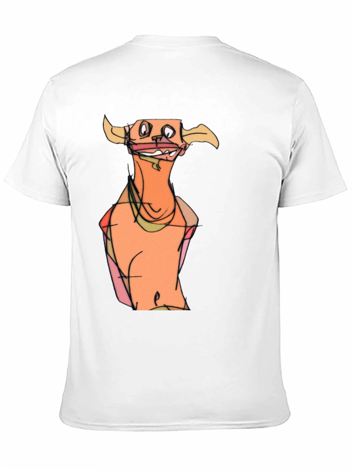 Black Cartoon Character Graphic Tee - Men's Black T-Shirt view 11