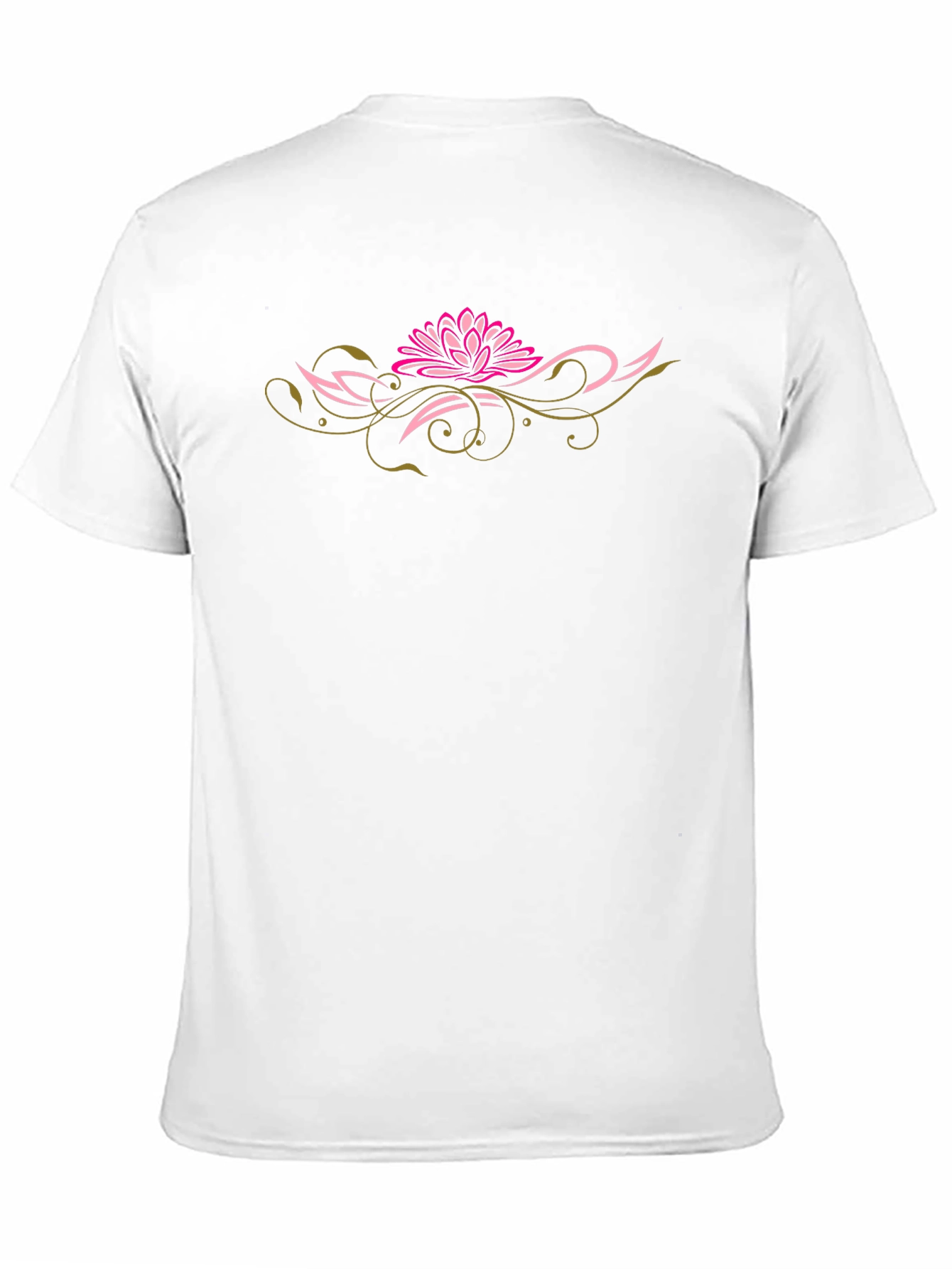 Black Lotus Blossom Tee - Elegant & Stylish Men's Black T-Shirt view 11