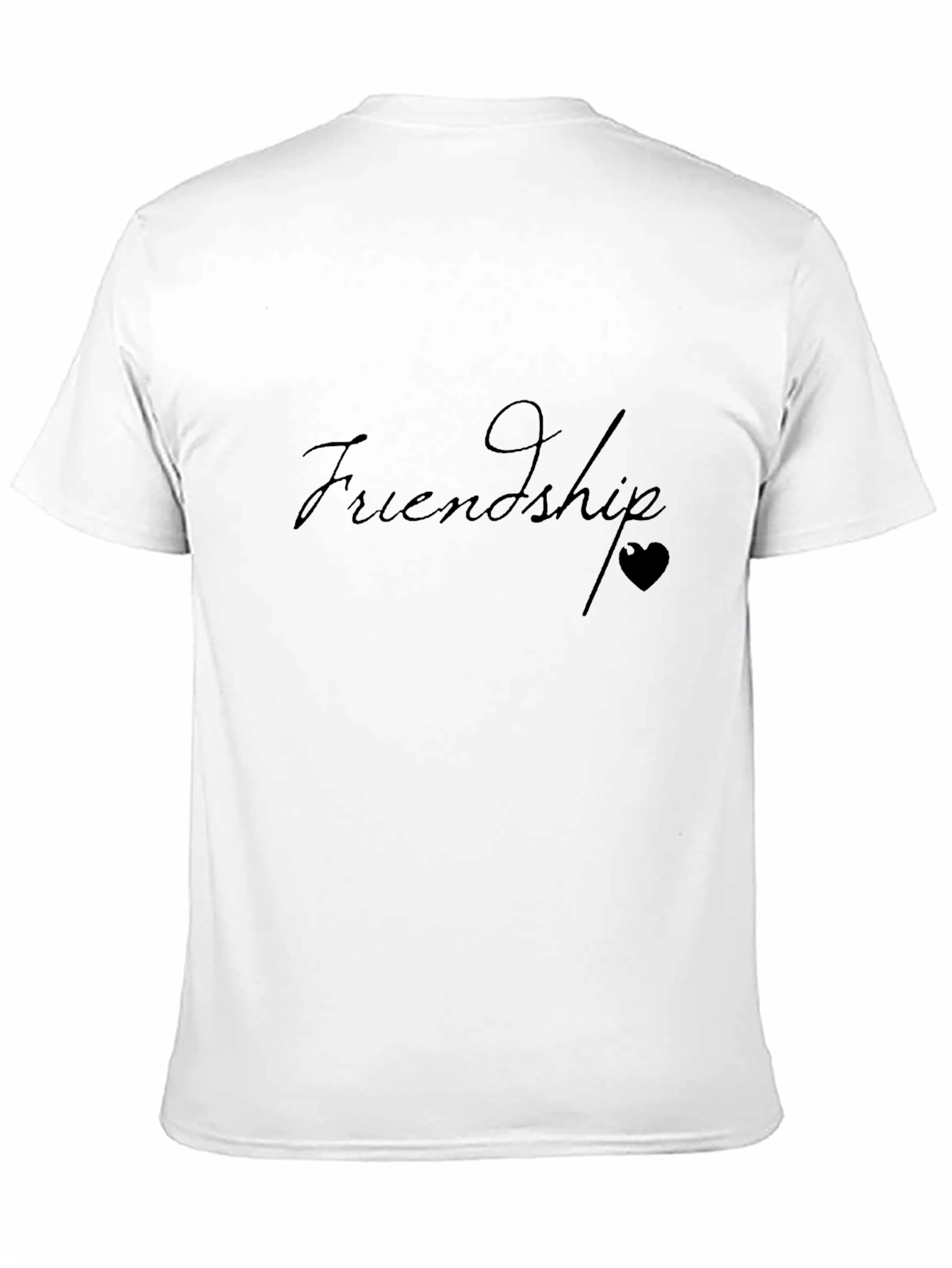 Black Friendship Heart Graphic Black T-Shirt view 11