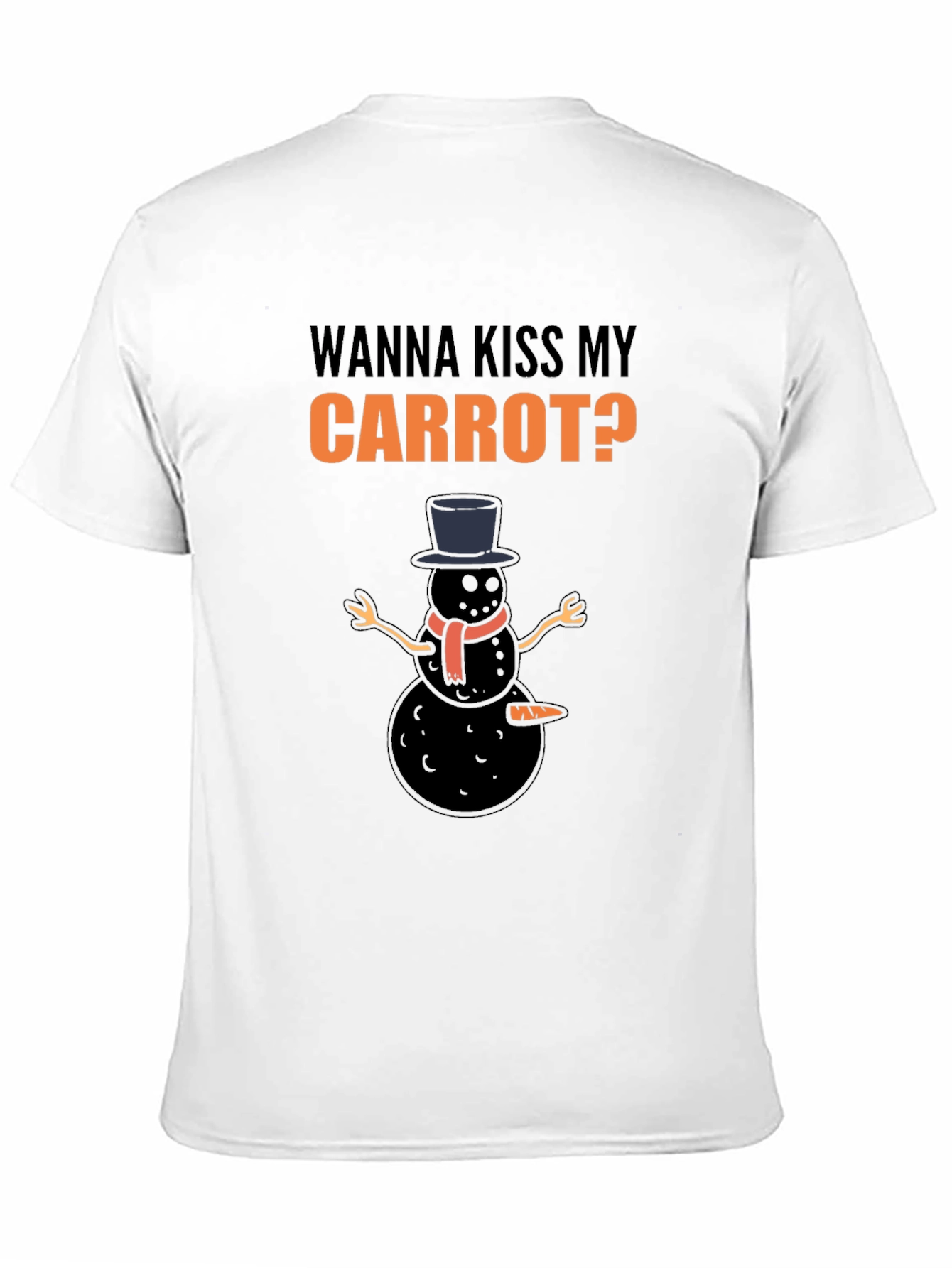 Black Wanna Kiss My Carrot? Black Humor Graphic Tee view 11