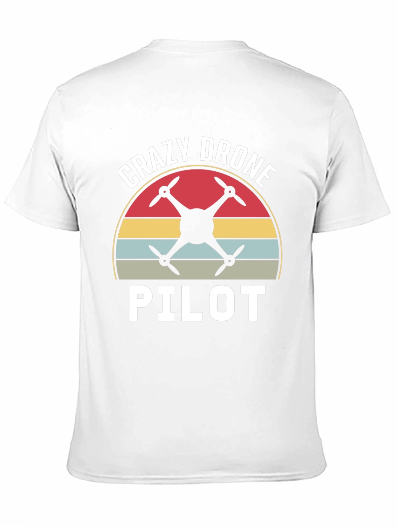 Black Crazy Drone Pilot Graphic T-Shirt view 11