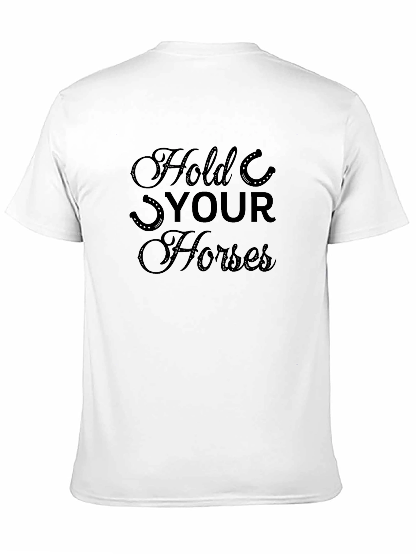 Black Hold Your Horses Graphic Tee - Black view 11