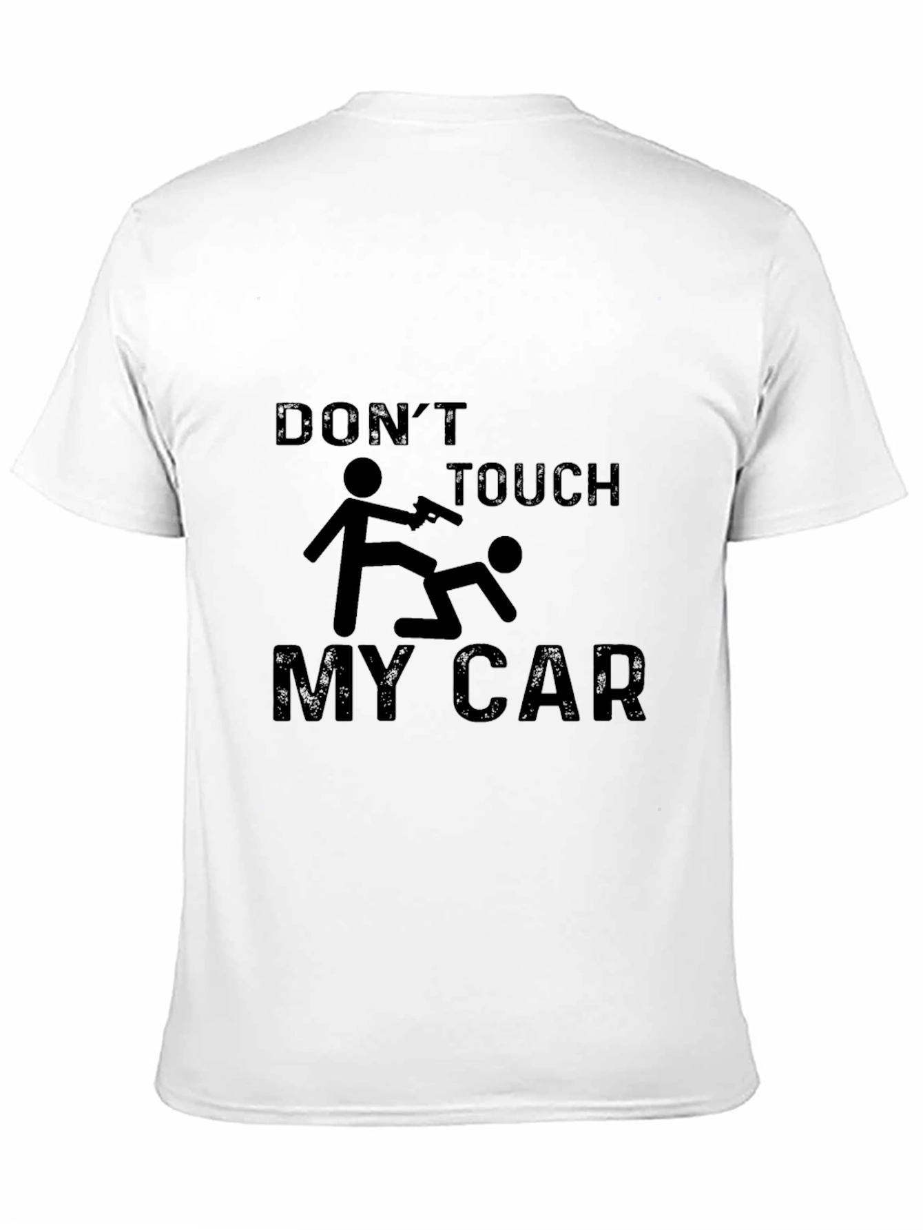 Black Don't Touch My Car Graphic T-Shirt view 11