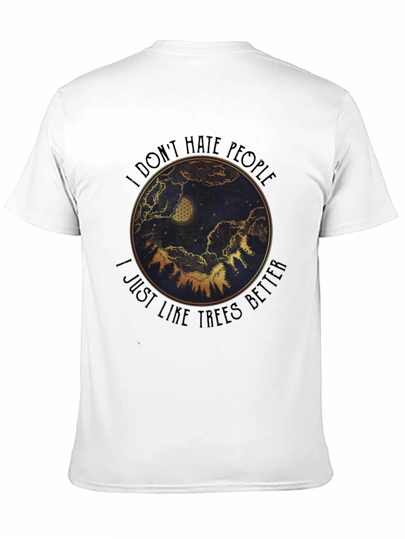 Black I Like Trees Better T-Shirt, Nature Lover Tee view 11