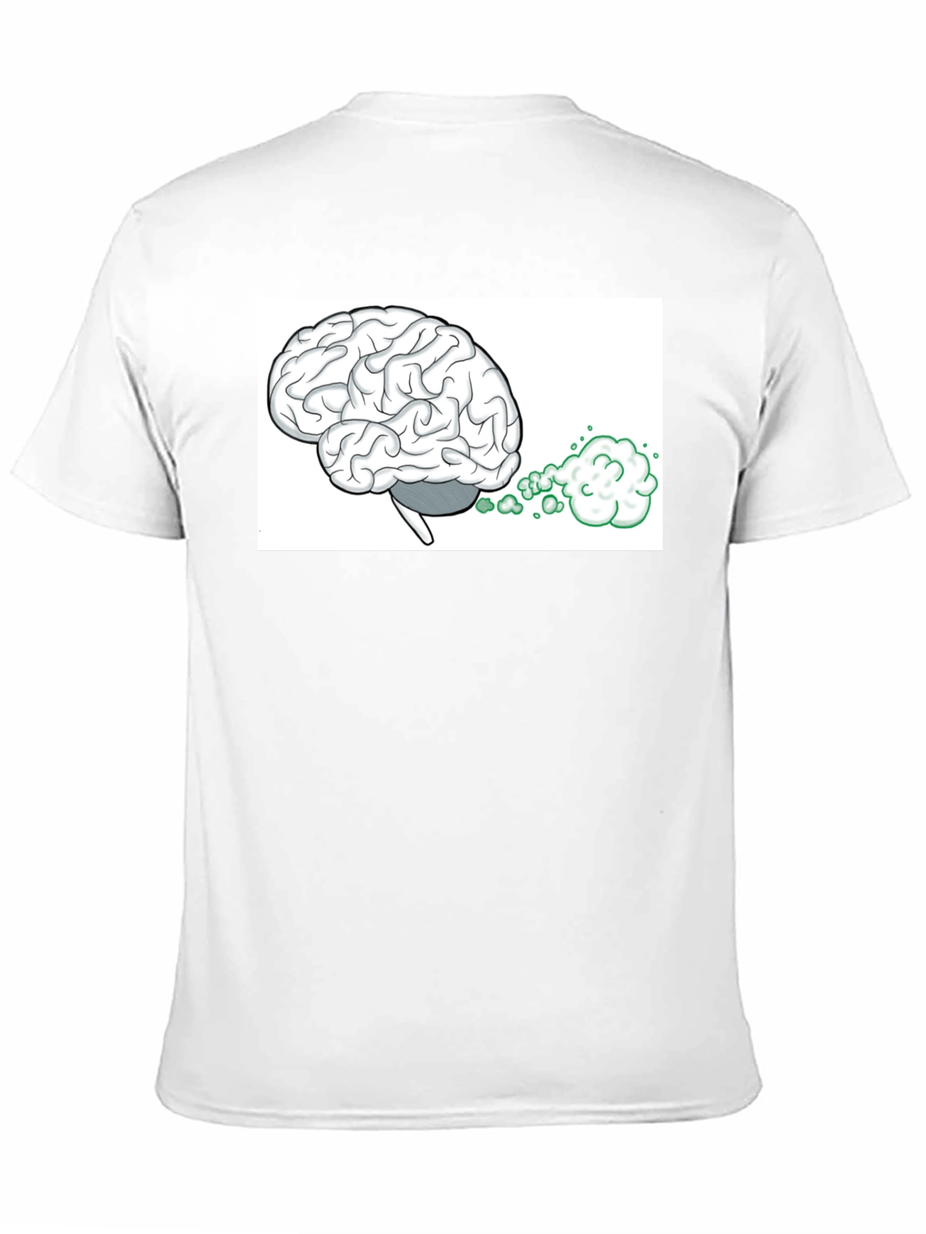 Black Brain Fart Graphic Tee - Funny Novelty T-Shirt view 11