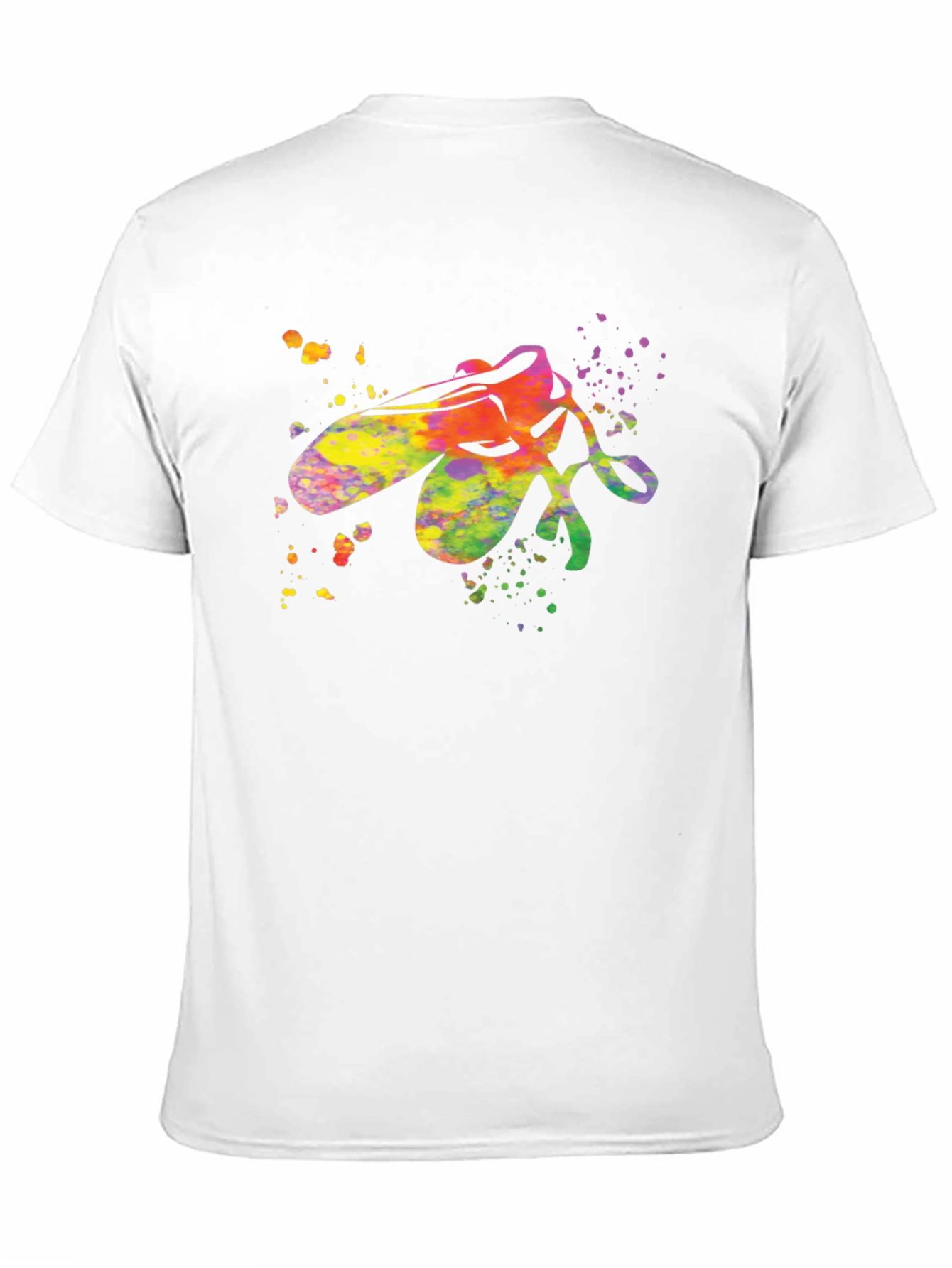 Black Watercolor Ballet Shoe T-Shirt - Artistic Dance Tee view 11