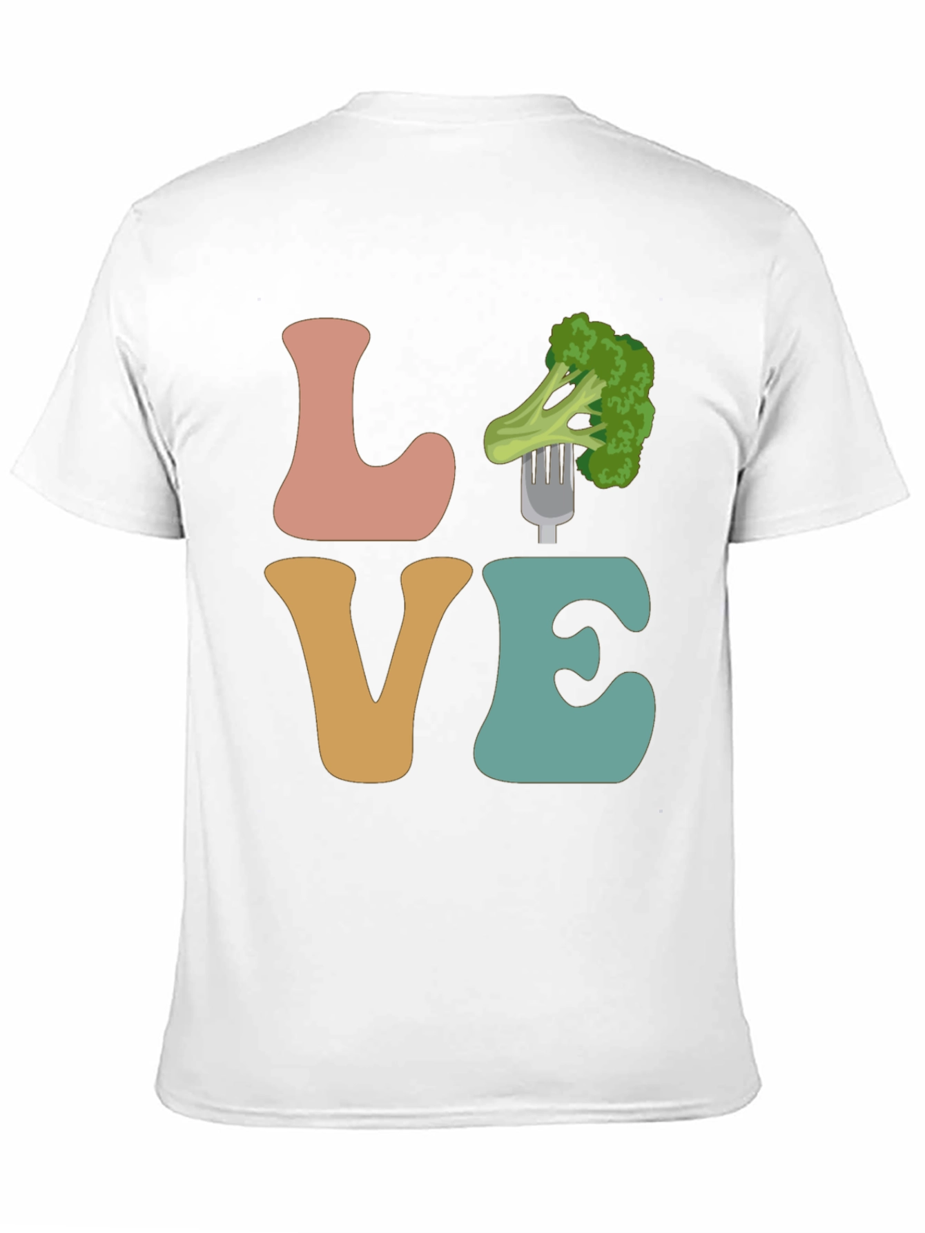 Black Vegan Love Broccoli Graphic Tee - Unisex T-Shirt view 11