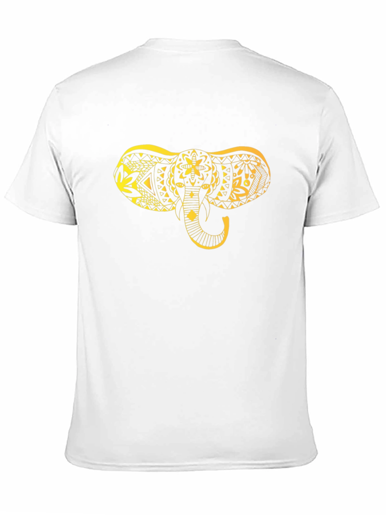 Black Black T-Shirt with Gold Elephant Design view 11