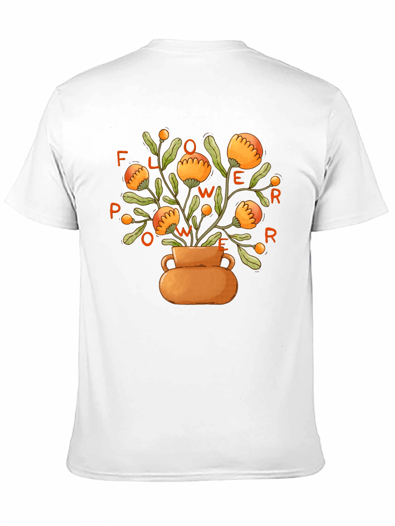 Black Flower Power Graphic Tee -  Stylish Unisex Black T-Shirt view 11