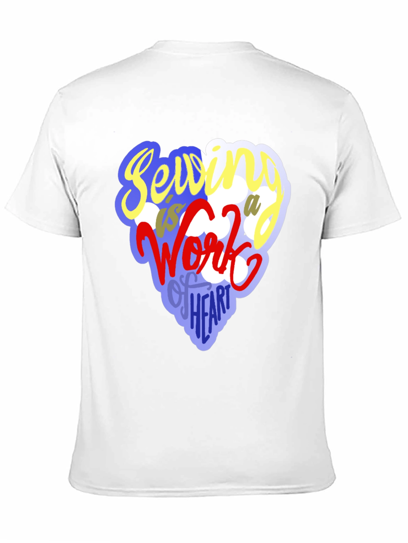 Black Sewing Heart T-Shirt - Unique Crafting Design view 11