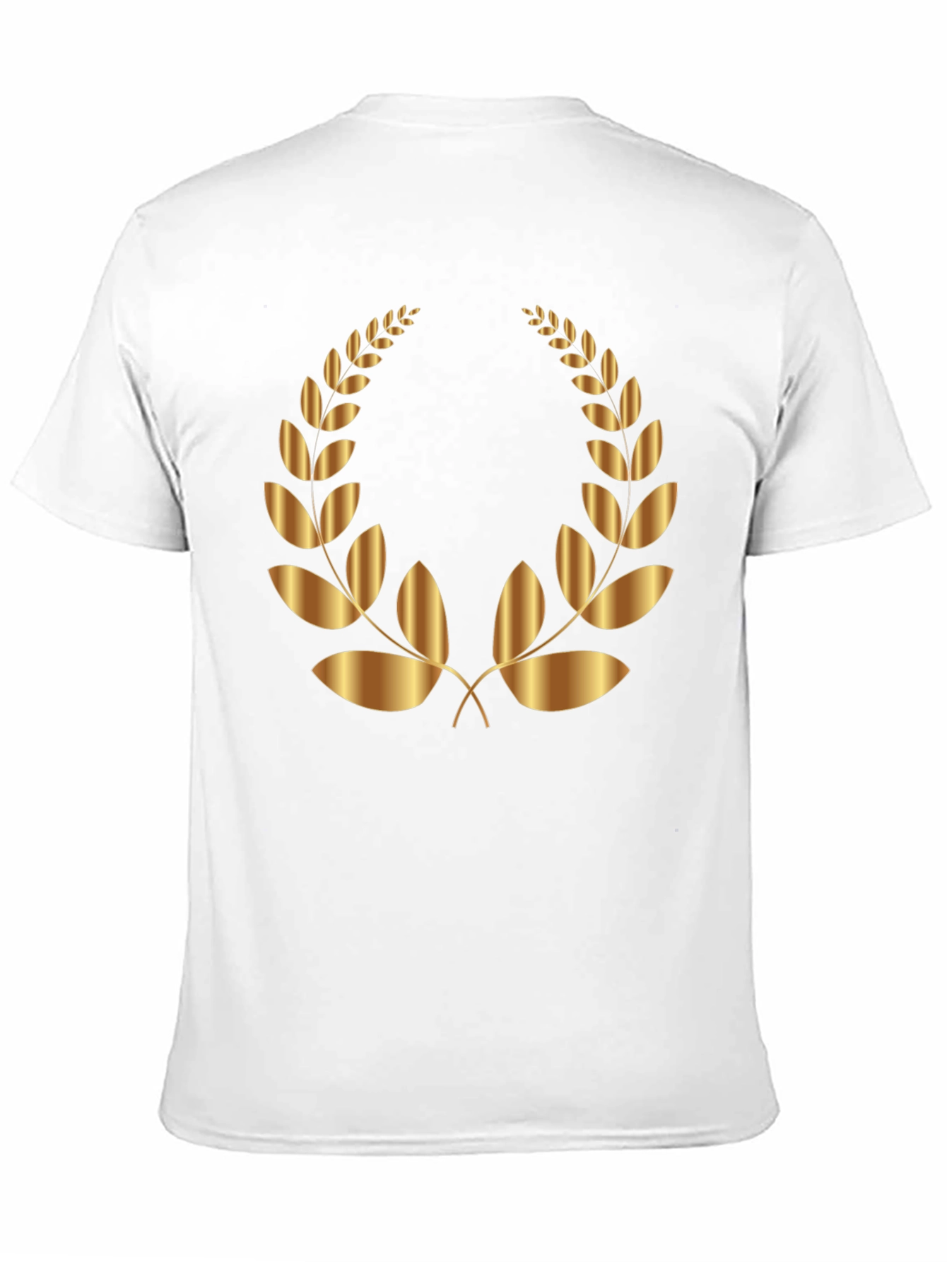 Black Gold Laurel Wreath Graphic Black T-Shirt view 11