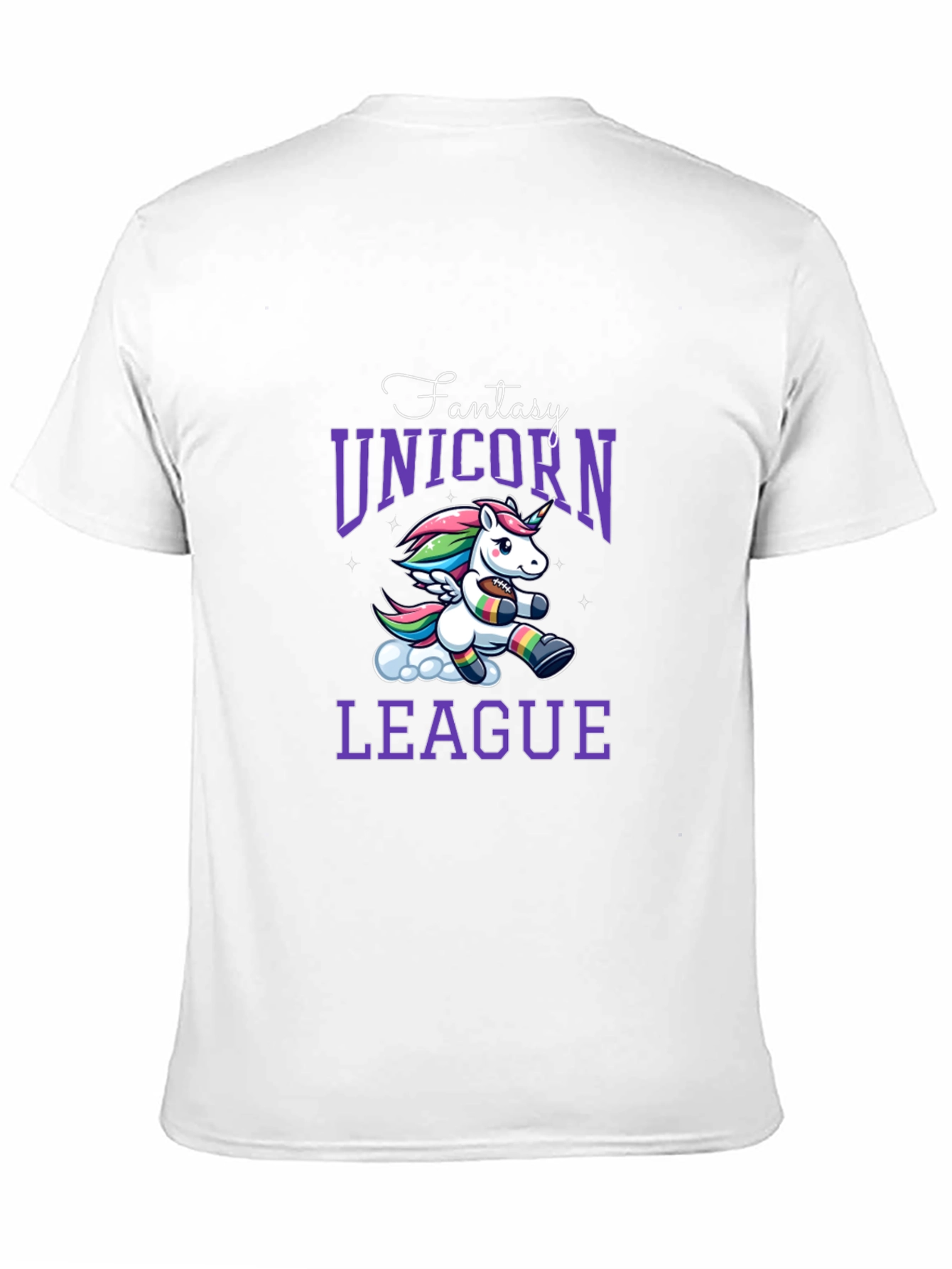 Black Fantasy Unicorn League Black T-Shirt view 11