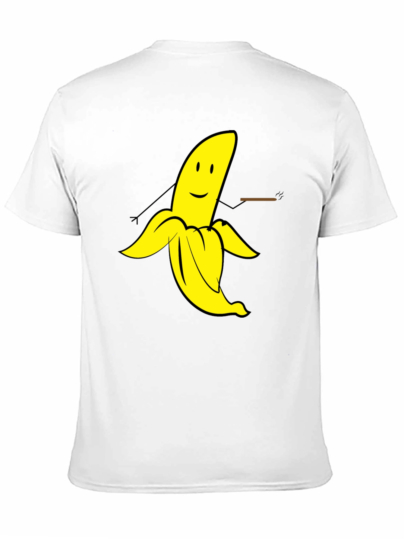Black Funny Banana Graphic Tee - Black Cotton T-Shirt view 11