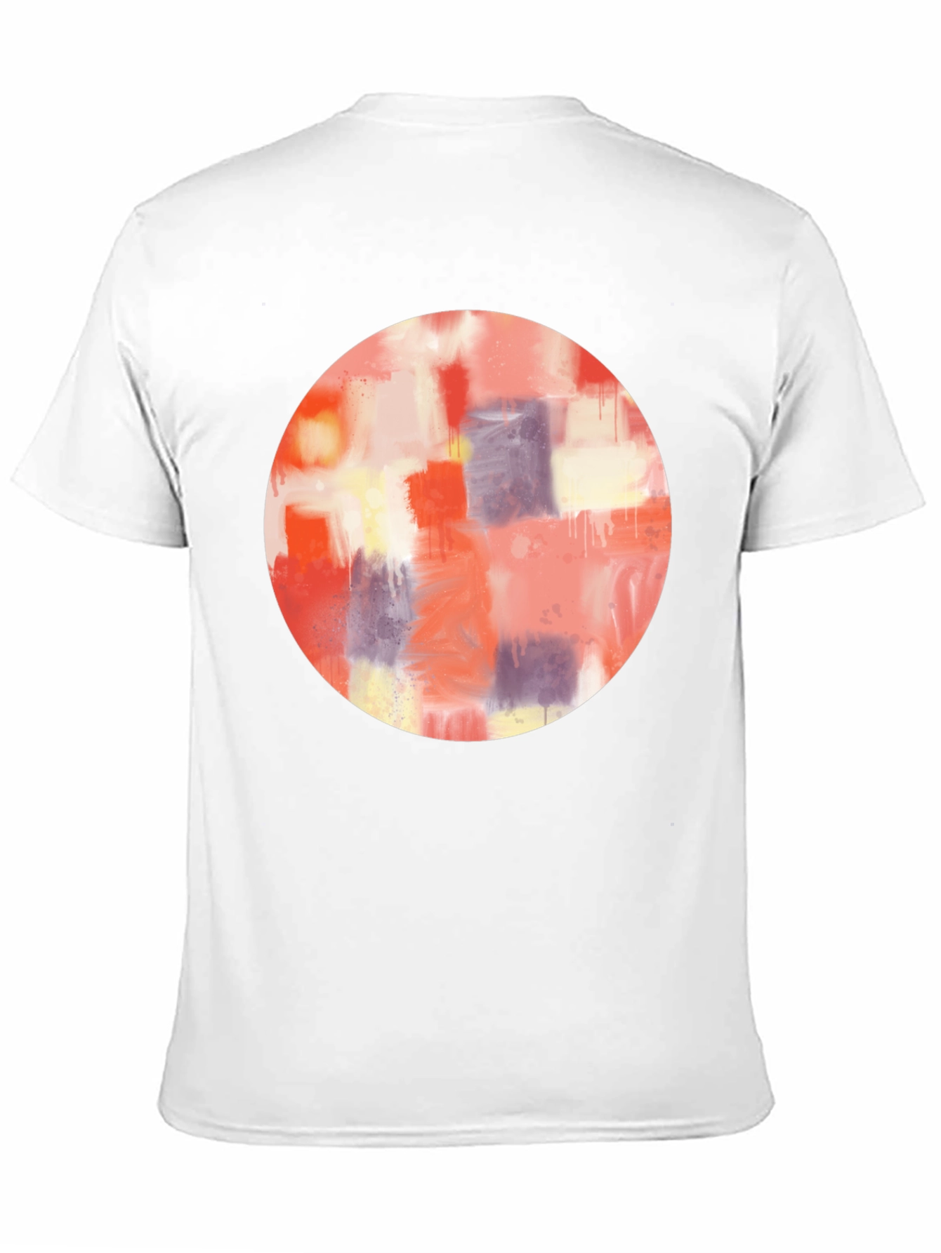 Black Abstract Art Circle Graphic Tee - Men's Black T-Shirt view 11